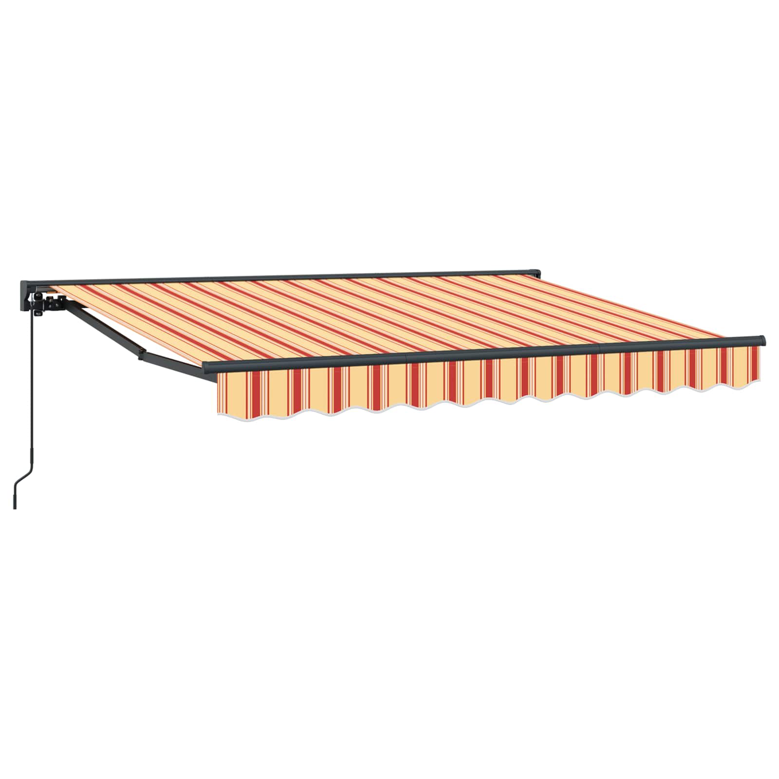 Handmatig uitschuifbare luifel Geel, Oranje en Wit 2,5 x 2 m is nu te koop bij PeponiXL, paradijselijk wonen!
