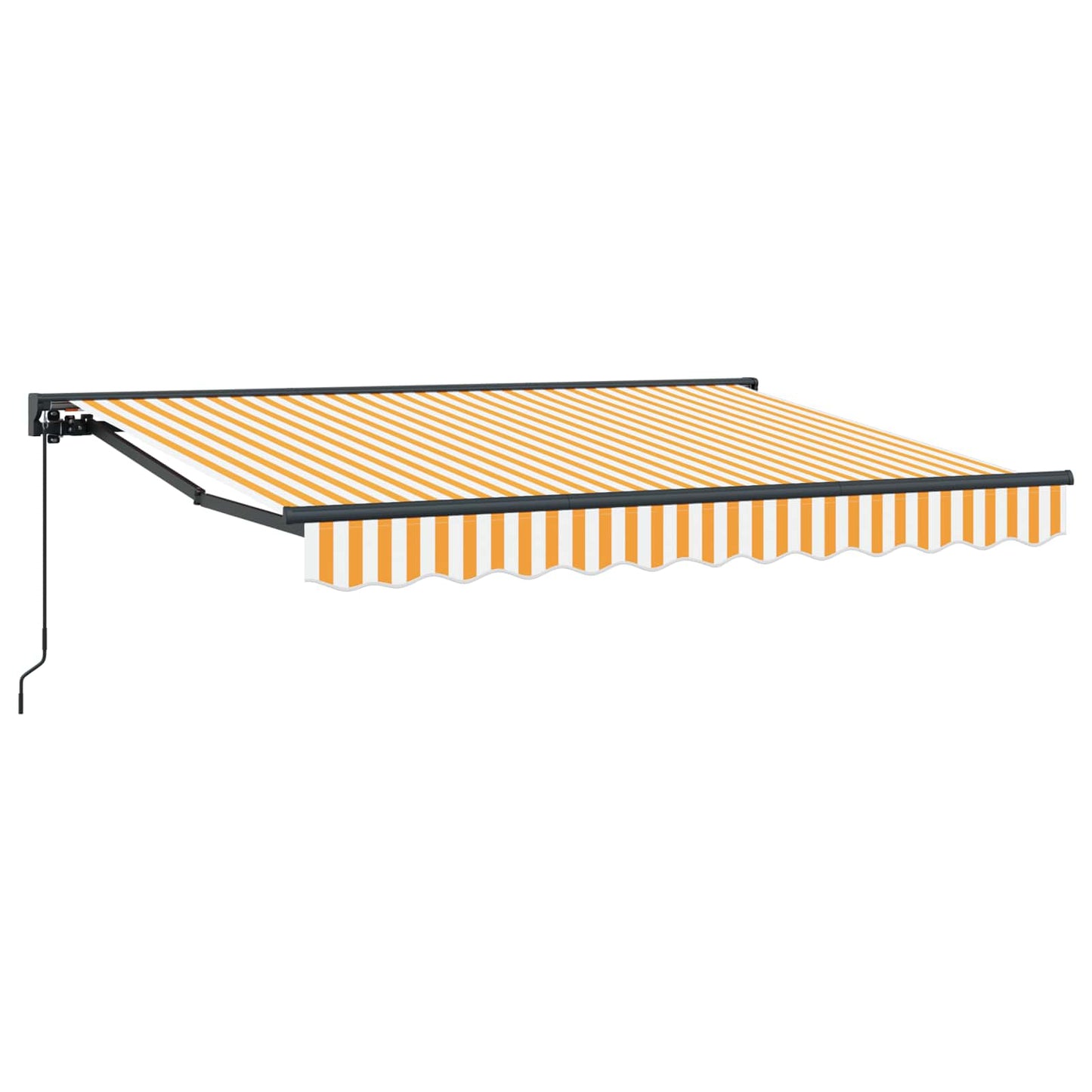 Handmatig uitschuifbare luifel Geel en Wit 3 x 2 m is nu te koop bij PeponiXL, paradijselijk wonen!
