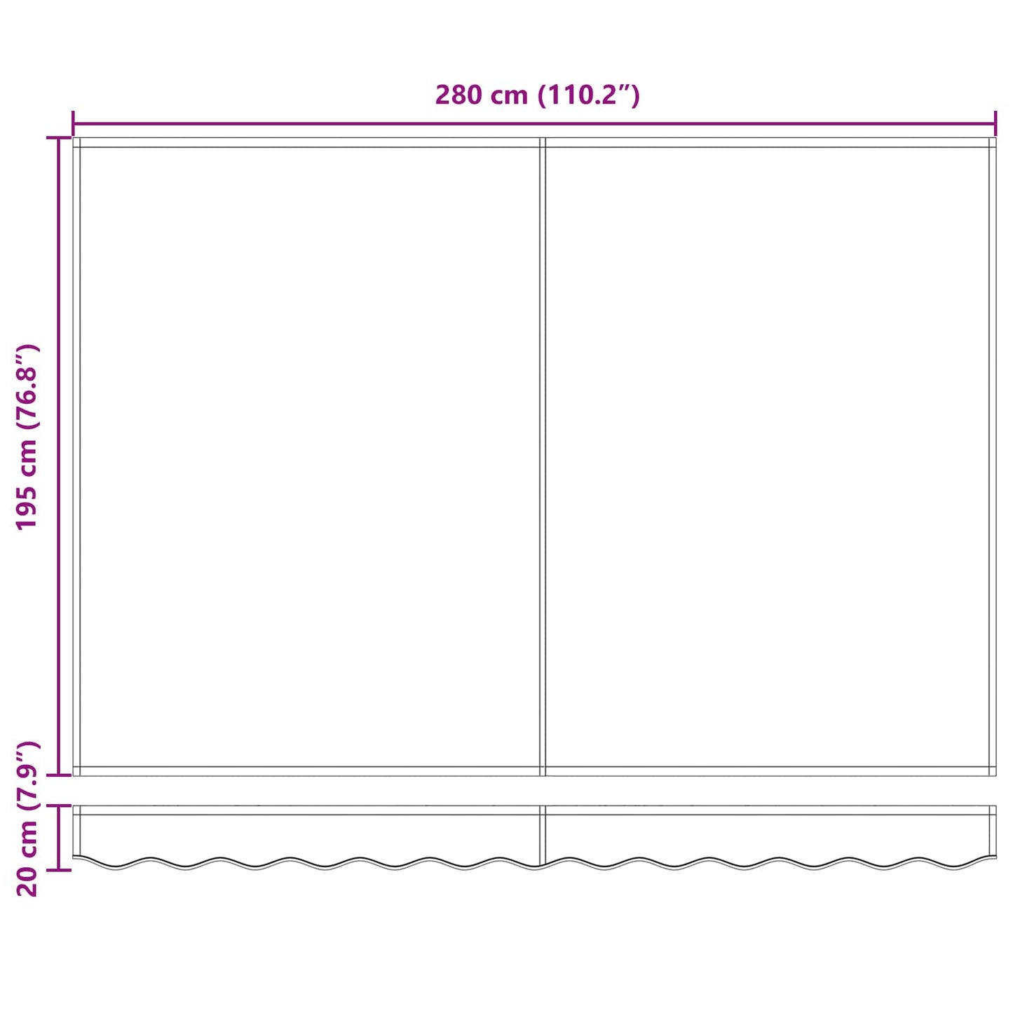 Handmatig uitschuifbare luifel Bordeauxrood 3 x 2 m is nu te koop bij PeponiXL, paradijselijk wonen!