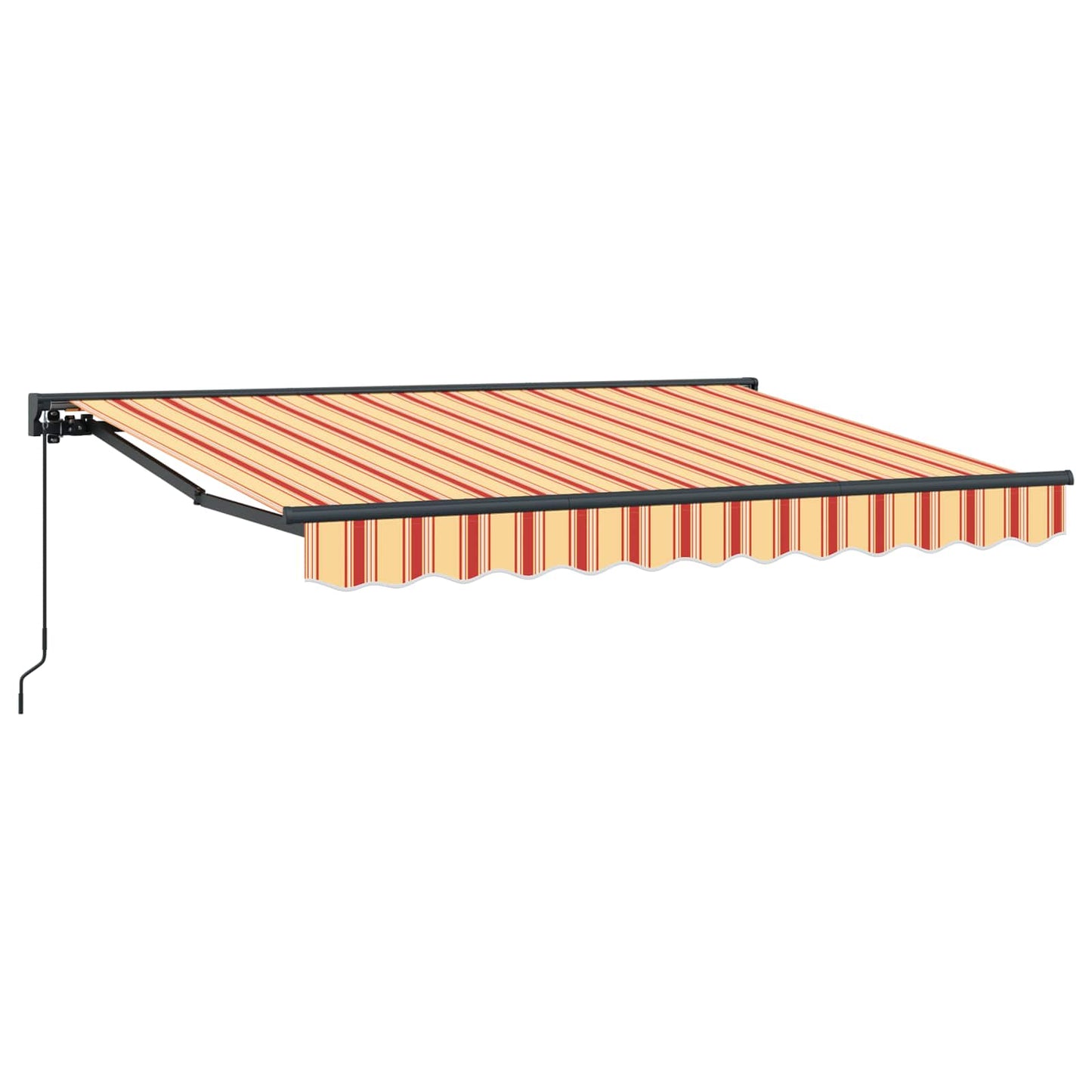 Handmatig uitschuifbare luifel Geel, Oranje en Wit 3,5 x 2 m is nu te koop bij PeponiXL, paradijselijk wonen!