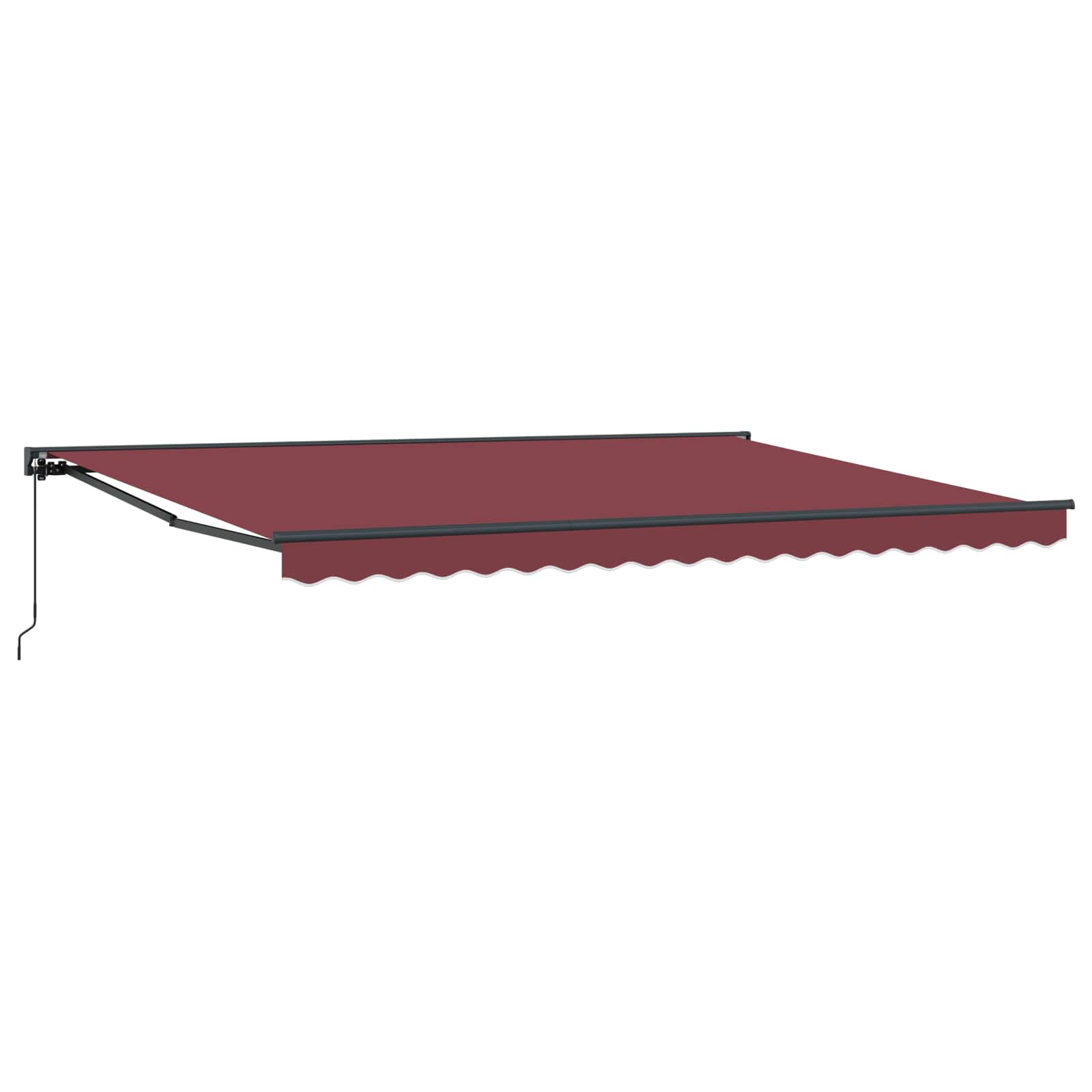 Handmatig uitschuifbare luifel Bordeauxrood 4 x 2 m is nu te koop bij PeponiXL, paradijselijk wonen!