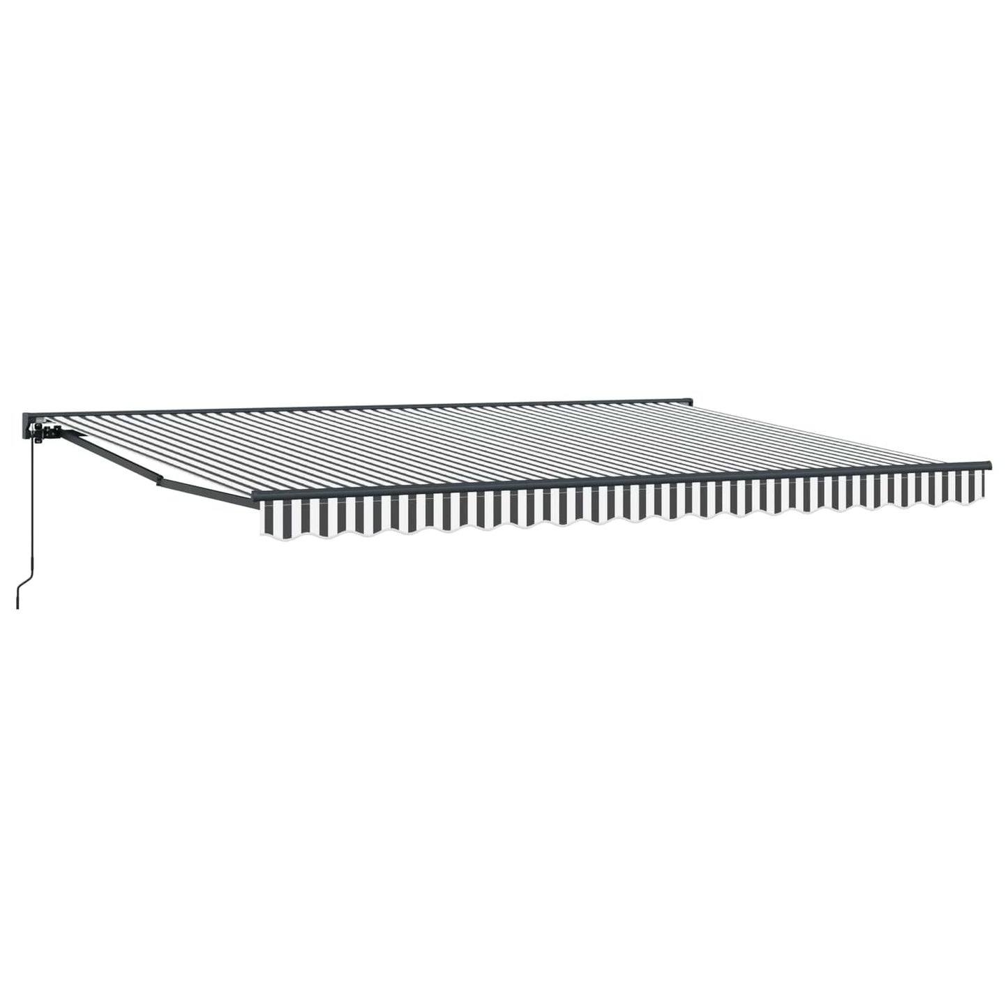 Handmatig uitschuifbare luifel Antraciet en Wit 4 × 3,5 m is nu te koop bij PeponiXL, paradijselijk wonen!