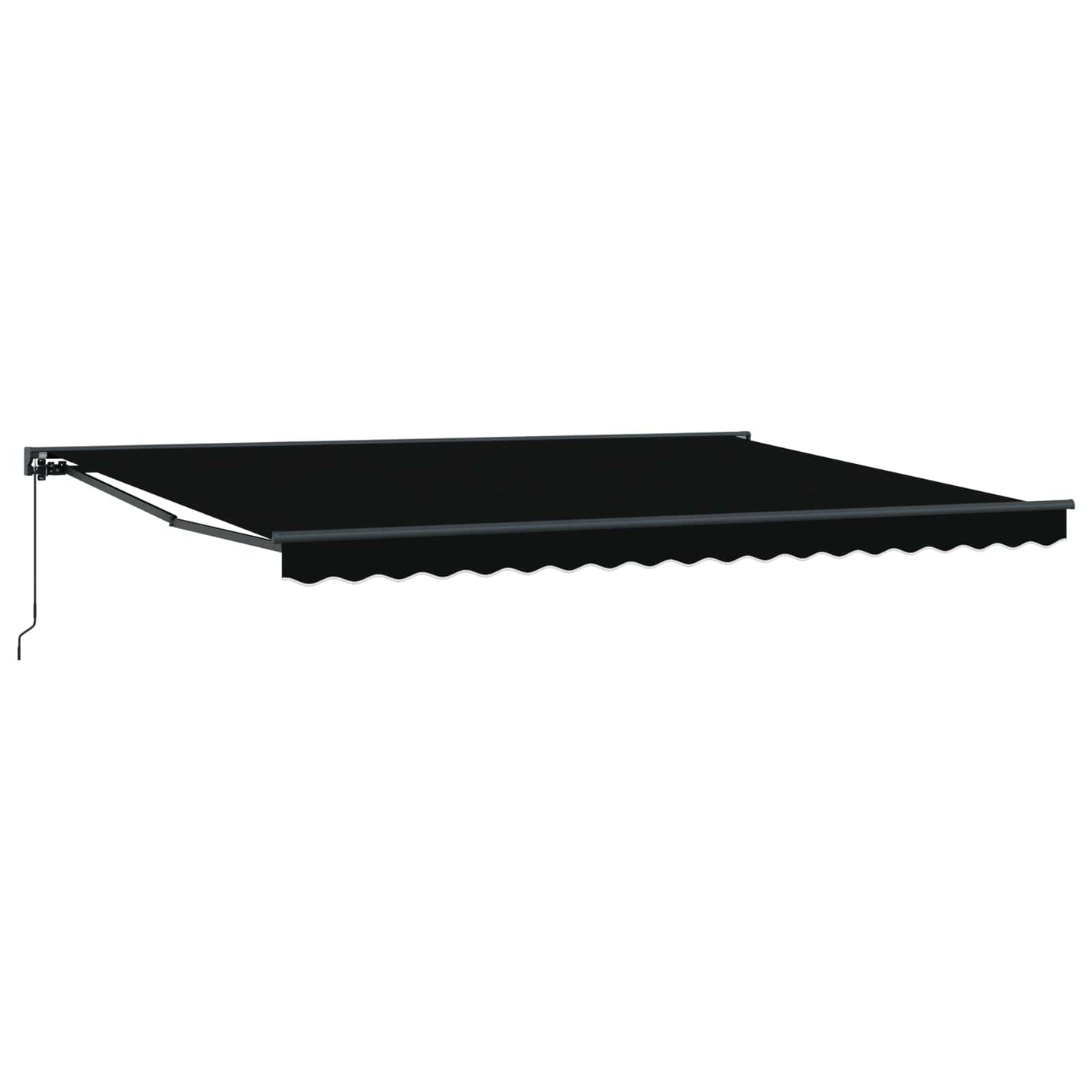 Handmatig uitschuifbare luifel Zwart 4 × 3,5 m is nu te koop bij PeponiXL, paradijselijk wonen!