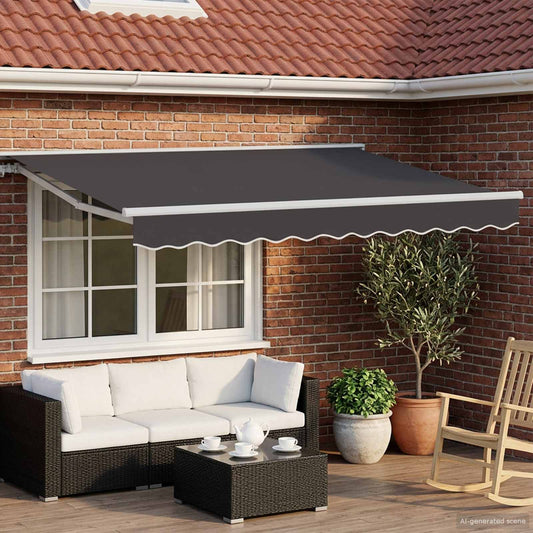 Handmatige Luifelhouder met LED's 2,5 x 2 m is nu te koop bij PeponiXL, paradijselijk wonen!