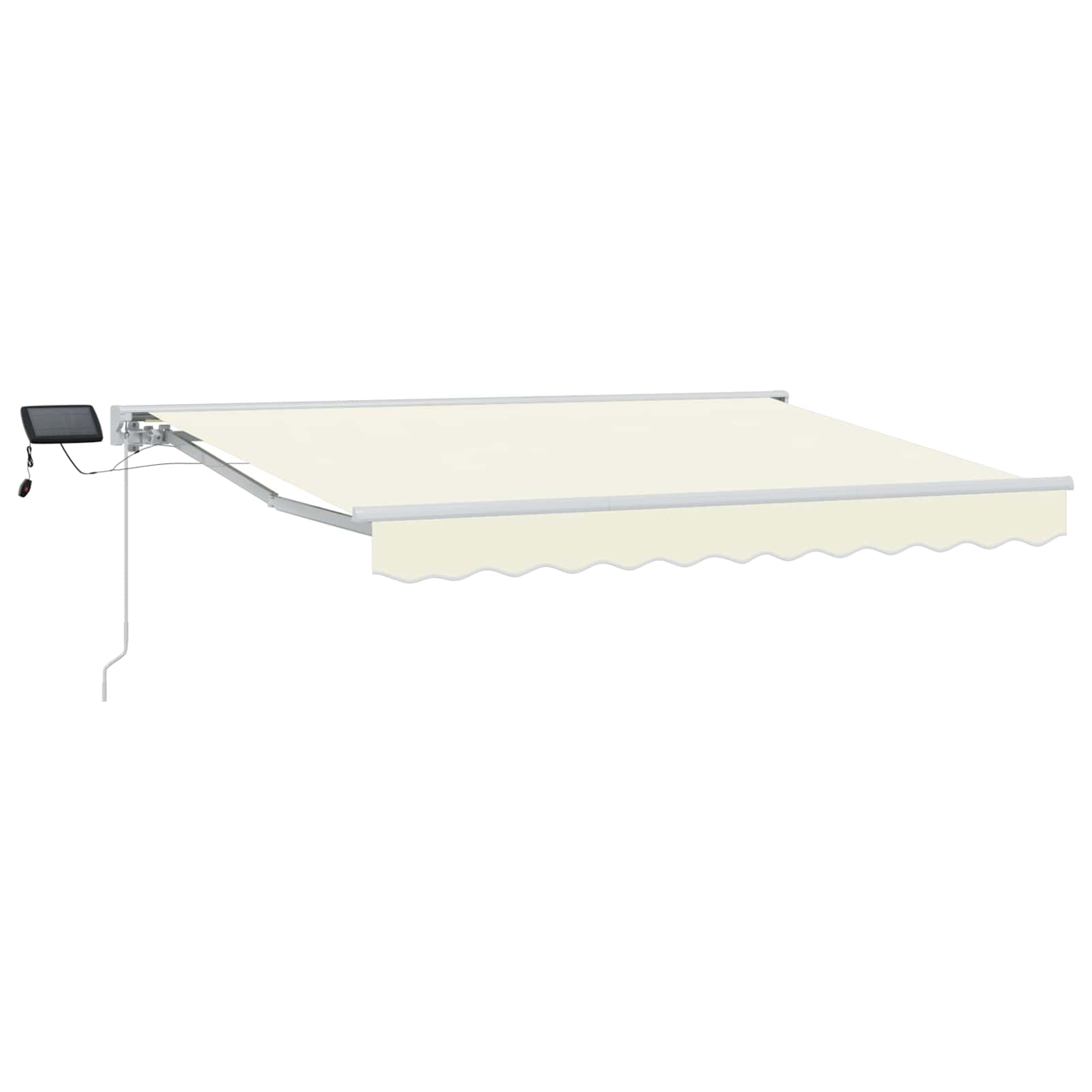 Handmatige Luifelhouder met LED's Crème en Wit 3 x 2 m is nu te koop bij PeponiXL, paradijselijk wonen!