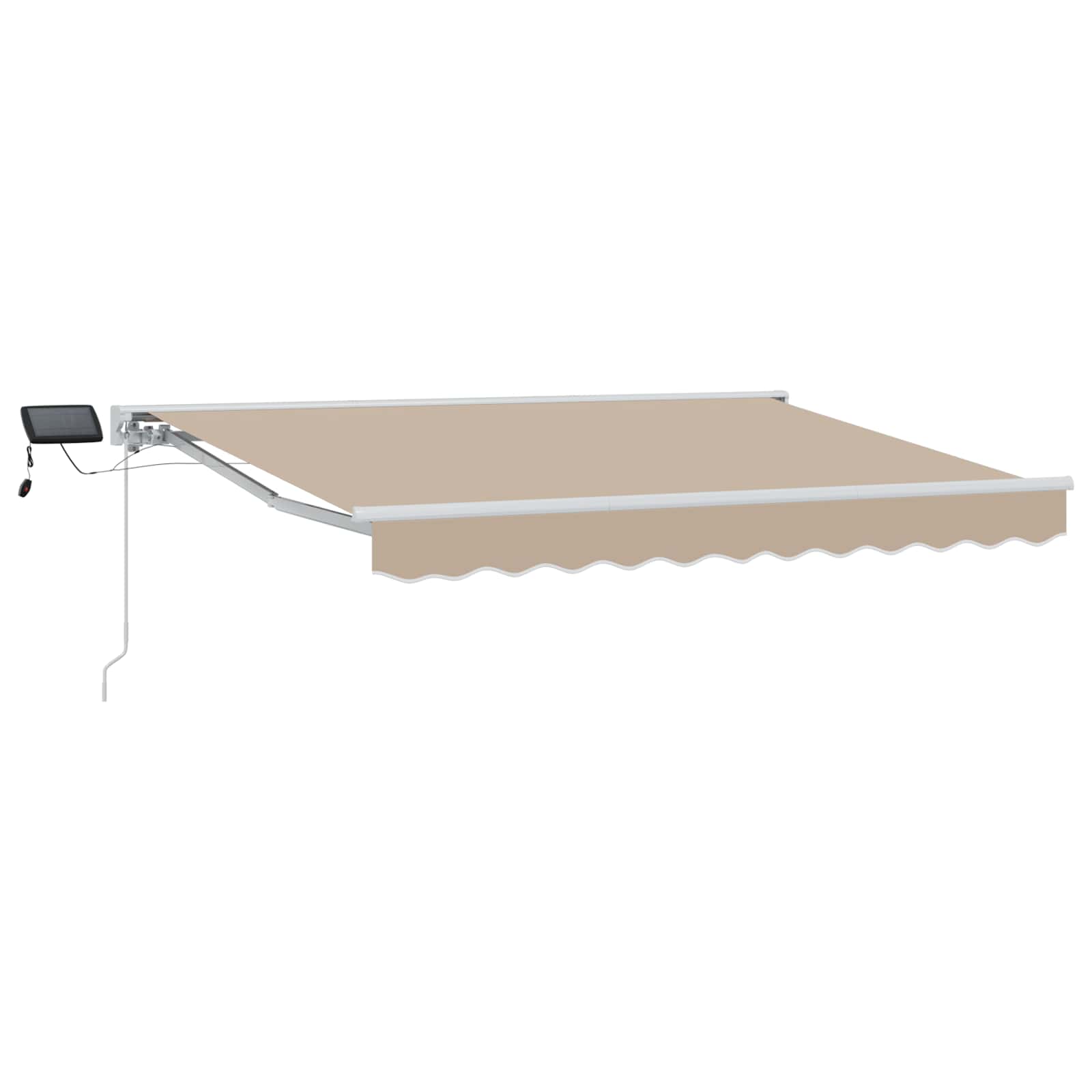 Handmatige Luifelhouder met LED's Beige en Wit 3 x 2 m is nu te koop bij PeponiXL, paradijselijk wonen!