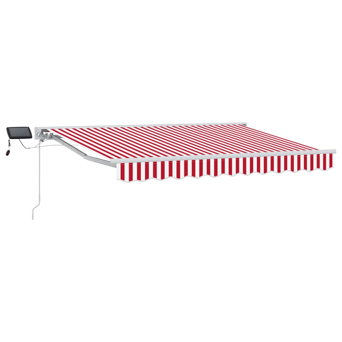 Handmatige Luifelhouder met LED's Rood en Wit 3 x 2,5 m is nu te koop bij PeponiXL, paradijselijk wonen!