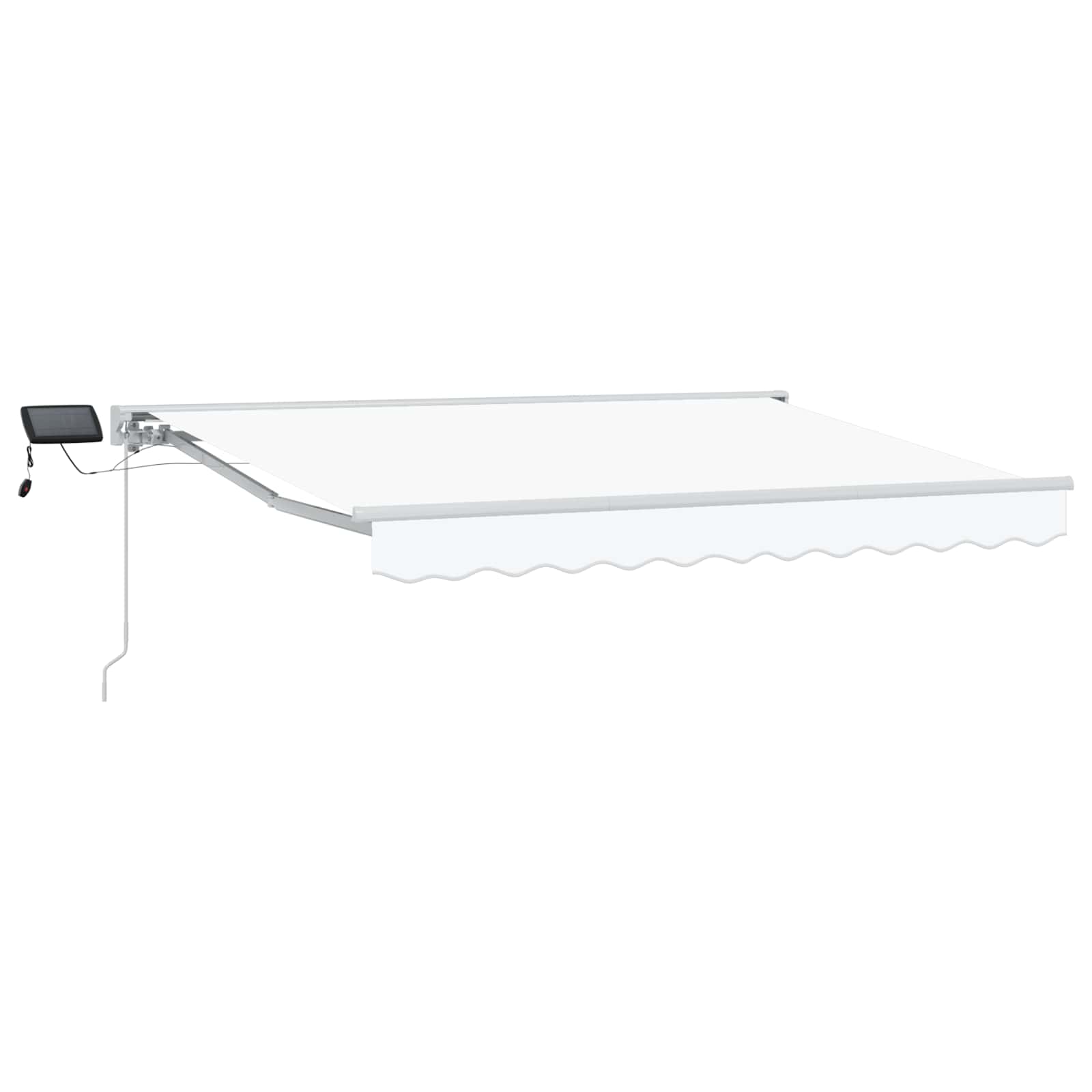 Handmatige Luifelhouder met LED's Wit 3 x 2,5 m is nu te koop bij PeponiXL, paradijselijk wonen!