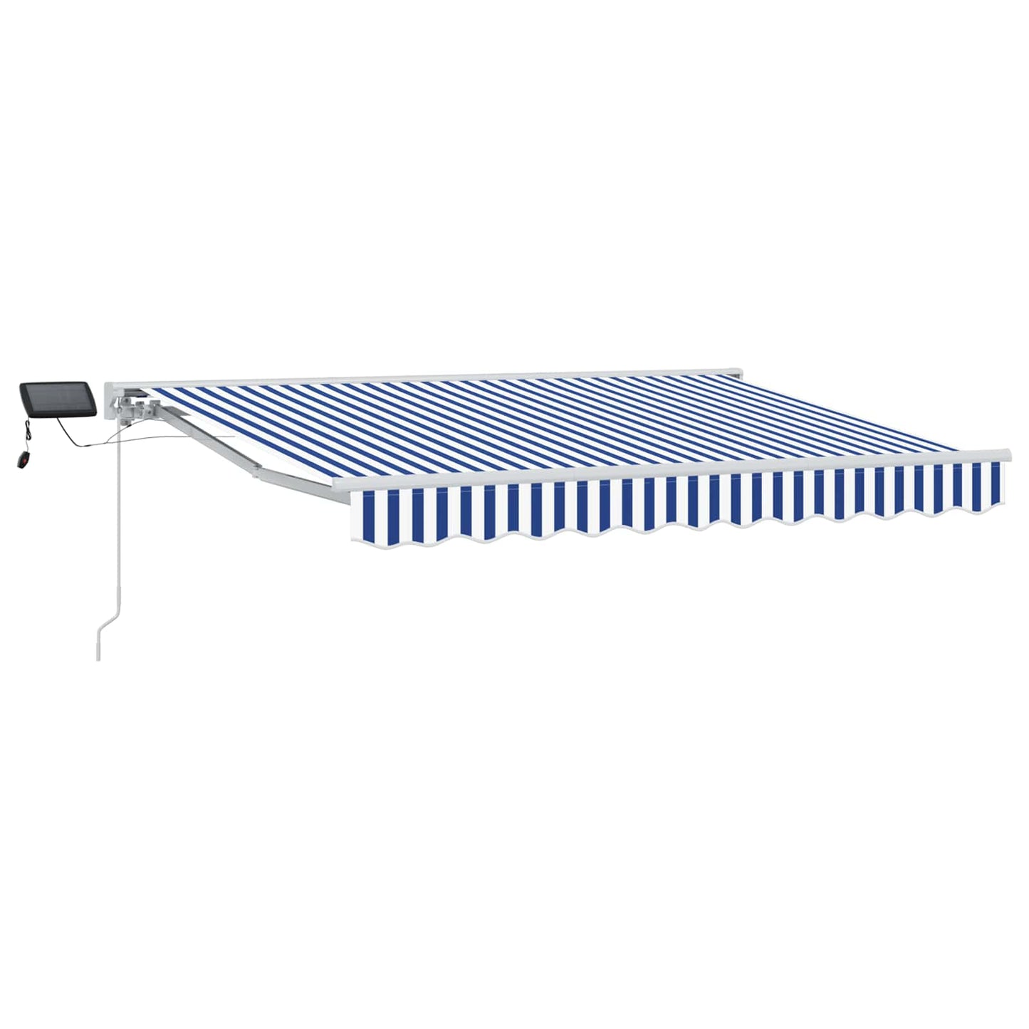 Handmatige Luifelhouder met LED's Blauw en Wit 3,5 x 2,5 m is nu te koop bij PeponiXL, paradijselijk wonen!