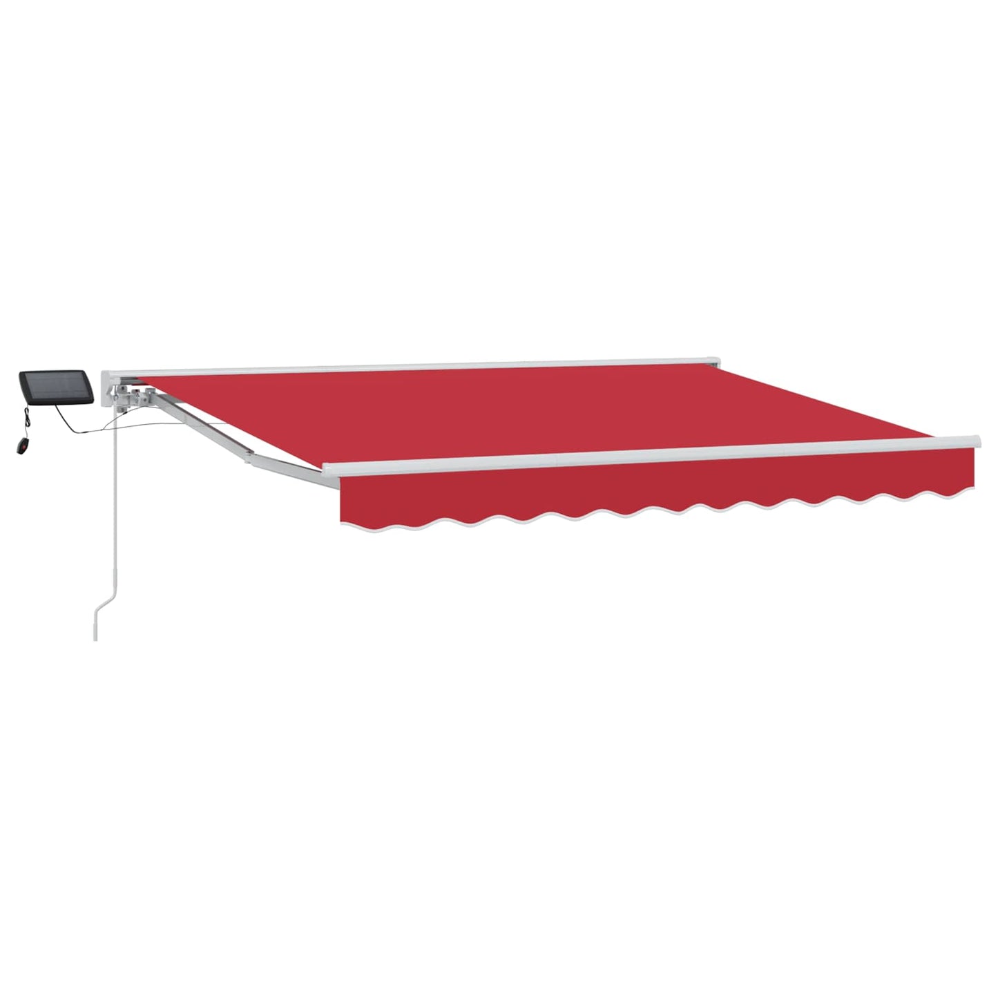 Handmatige Luifelhouder met LED's Rood en Wit 3,5 x 2,5 m is nu te koop bij PeponiXL, paradijselijk wonen!