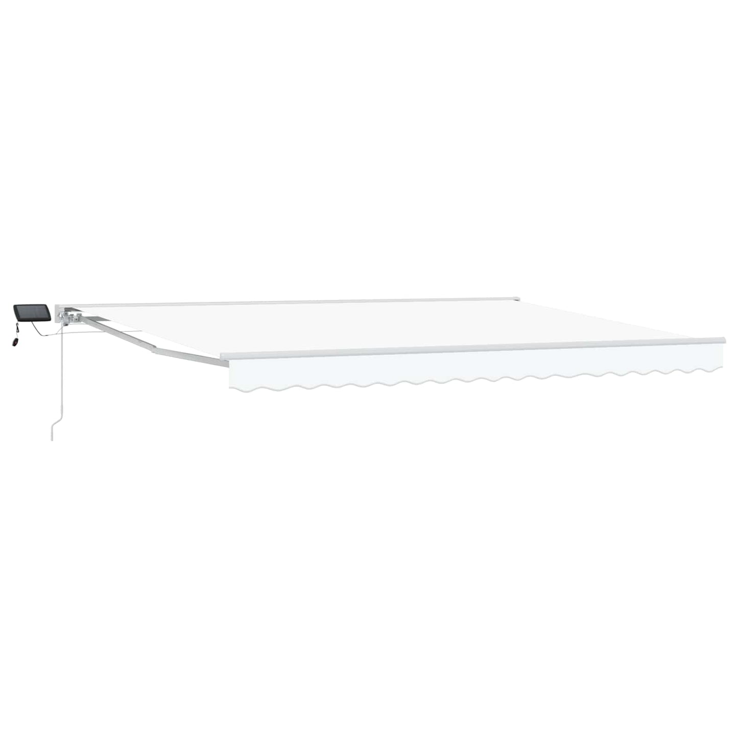 Handmatige Luifelhouder met LED's Wit 4 × 3 m is nu te koop bij PeponiXL, paradijselijk wonen!