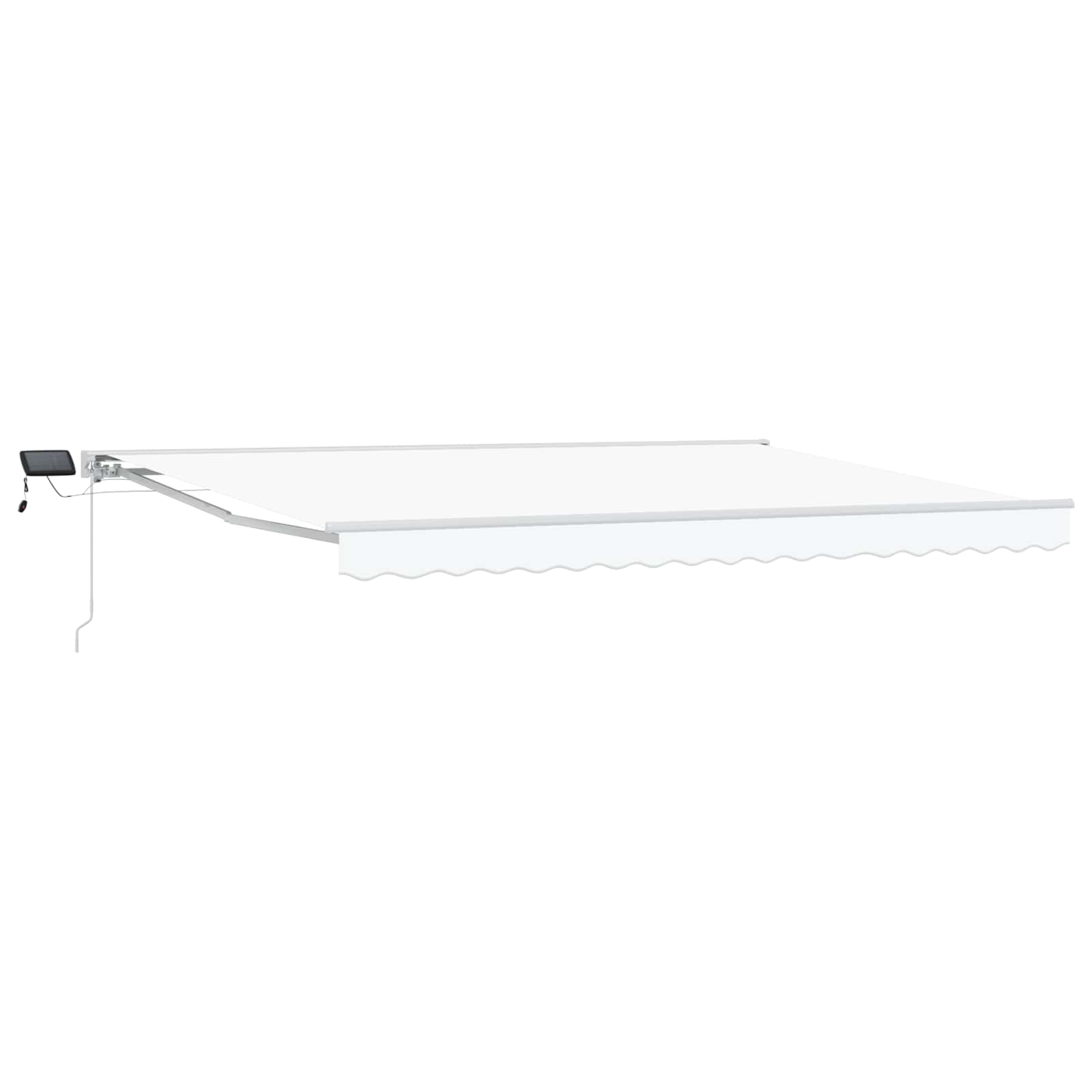 Handmatige Luifelhouder met LED's Wit 4 × 3 m is nu te koop bij PeponiXL, paradijselijk wonen!