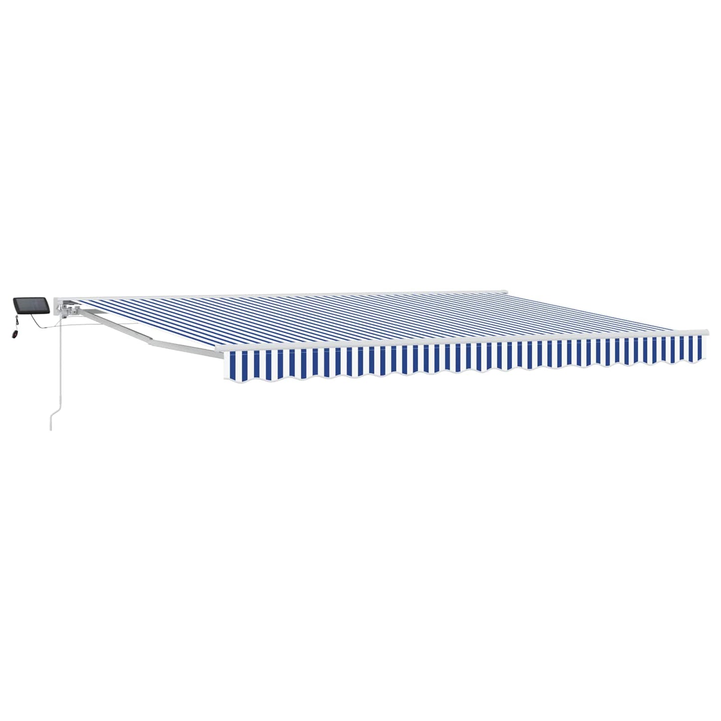 Handmatige Luifelhouder met LED's Blauw en Wit 4 × 3,5 m is nu te koop bij PeponiXL, paradijselijk wonen!