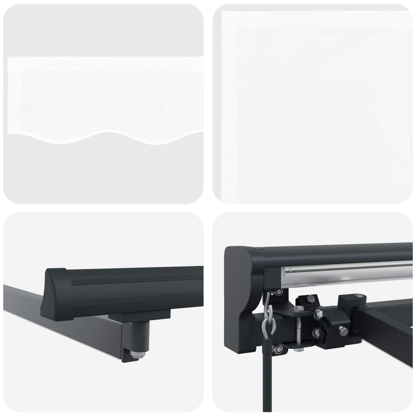 Handmatige Luifelhouder met LED's 3,5 x 2 m is nu te koop bij PeponiXL, paradijselijk wonen!