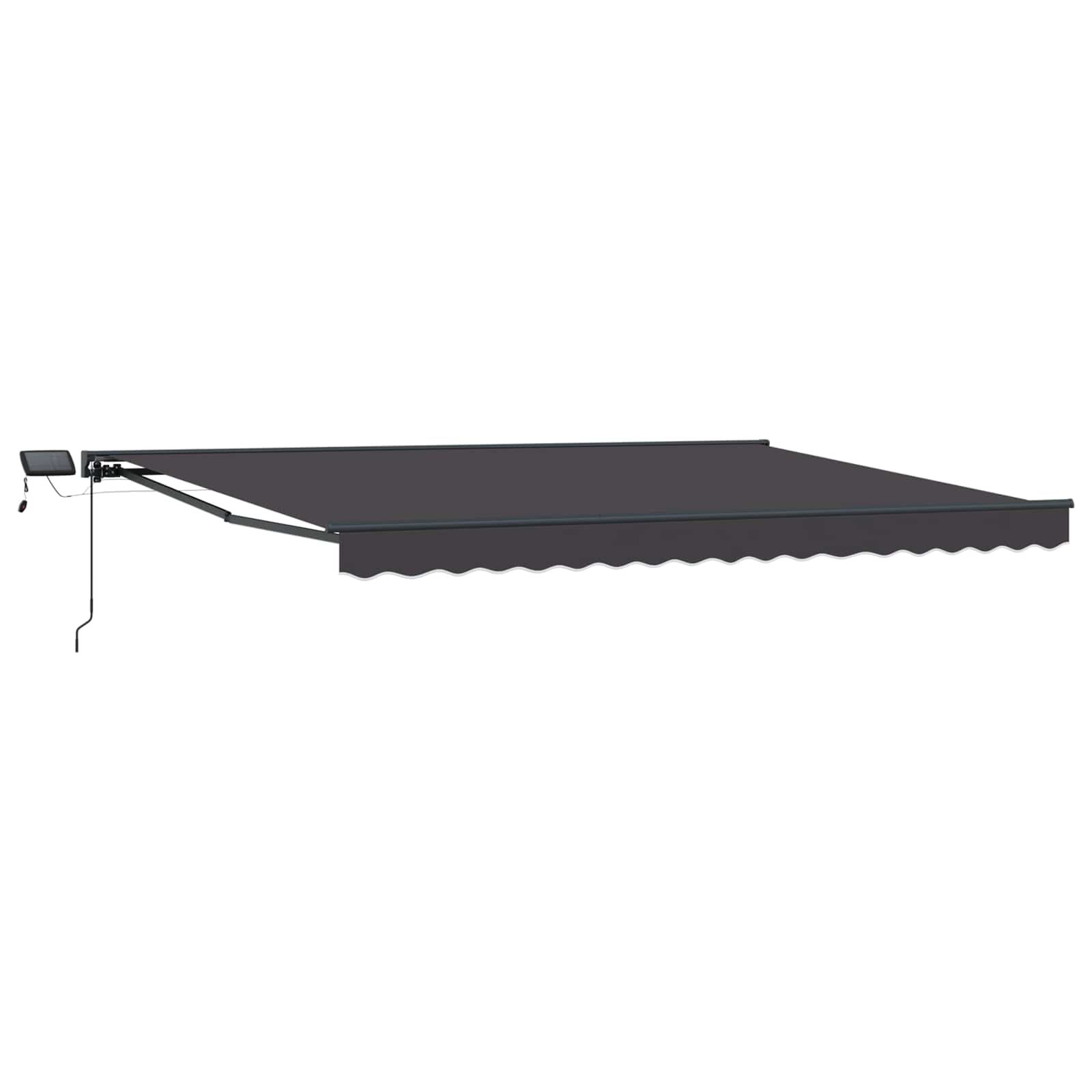 Handmatige Luifelhouder met LED's Antraciet 4 × 3,5 m is nu te koop bij PeponiXL, paradijselijk wonen!