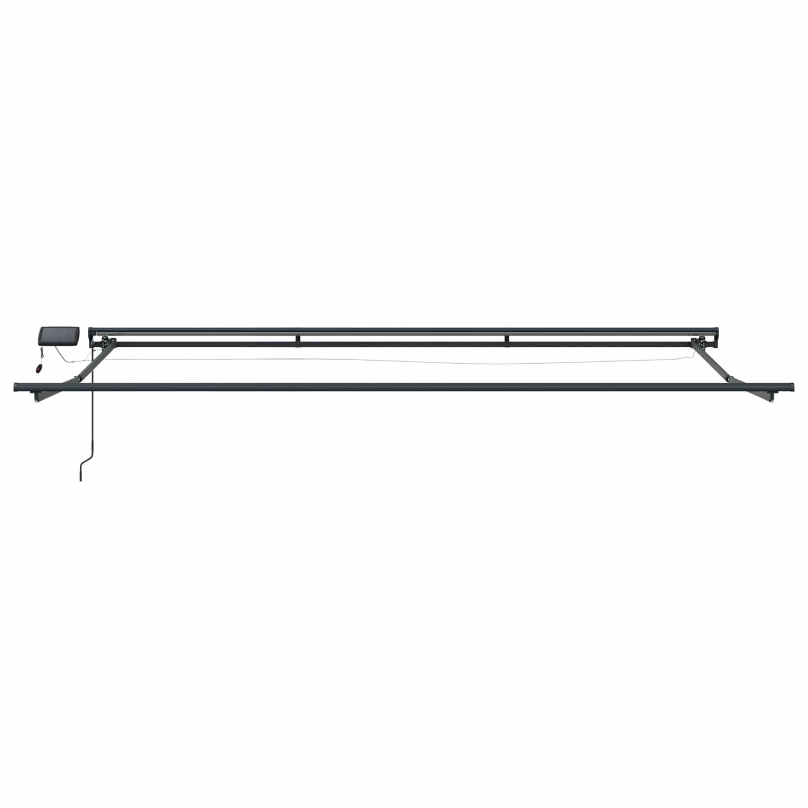 Handmatige Luifelhouder met LED's Antraciet en Wit 5 x 3 m is nu te koop bij PeponiXL, paradijselijk wonen!