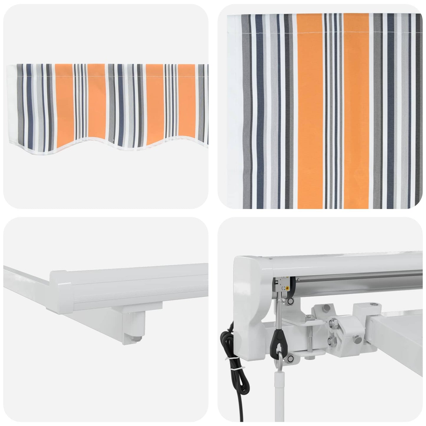 Elektrisch Uittrekbaar Zonnescherm Oranje, Grijs, Blauw, Wit is nu te koop bij PeponiXL, paradijselijk wonen!