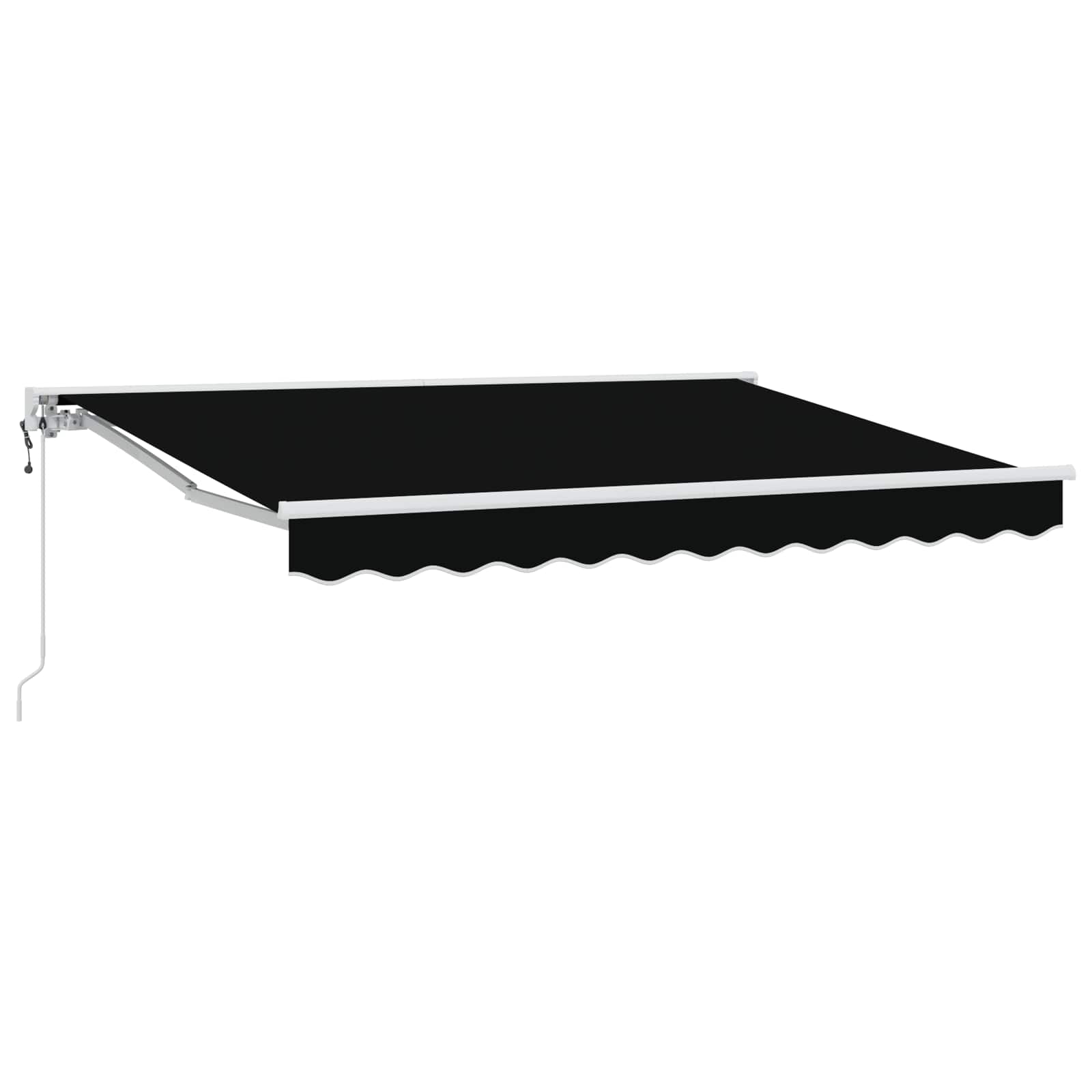 Elektrisch Uittrekbaar Zonnescherm Zwart 3,5 x 2,5 m is nu te koop bij PeponiXL, paradijselijk wonen!