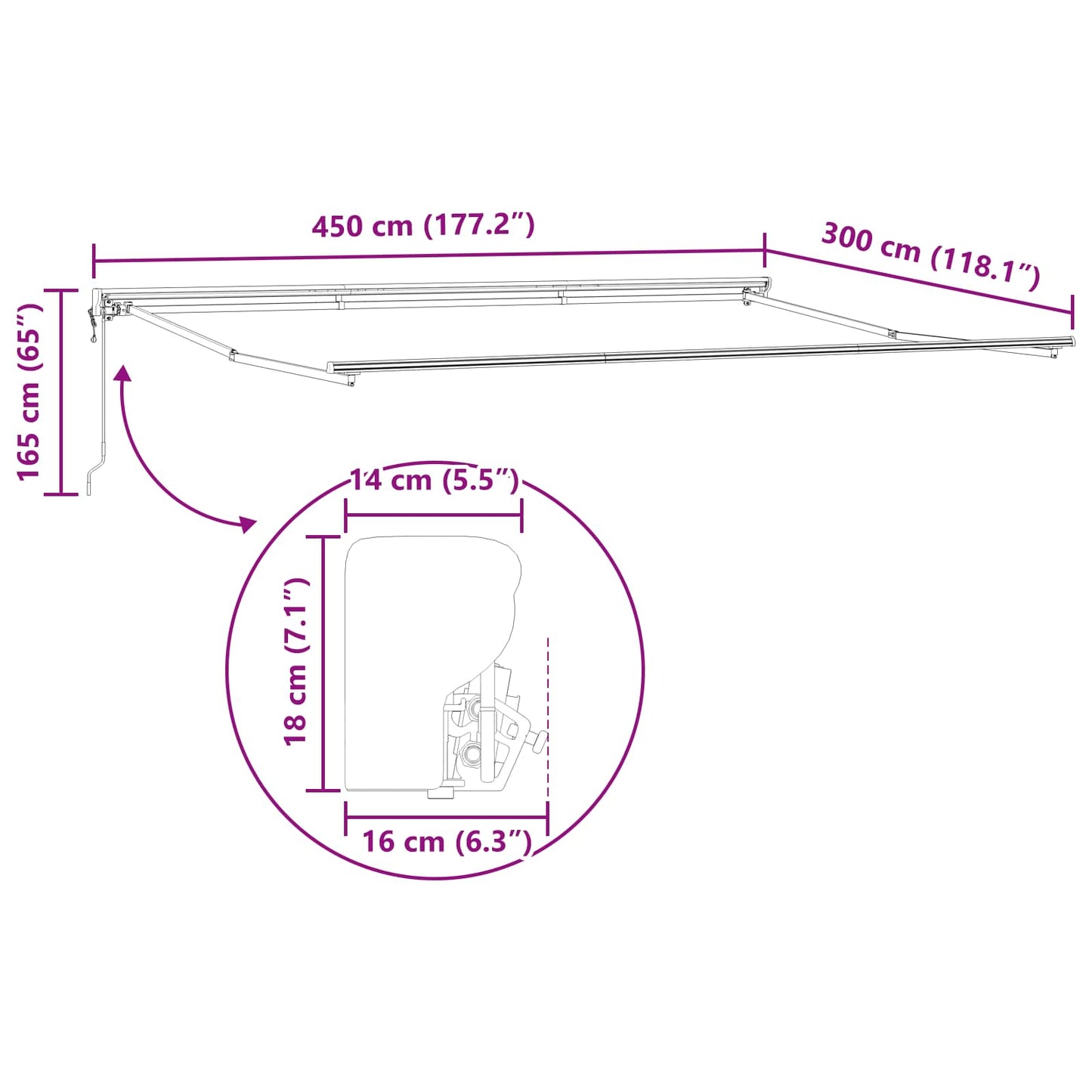 Elektrisch Uittrekbaar Zonnescherm Bruin 4,5 × 3 m is nu te koop bij PeponiXL, paradijselijk wonen!