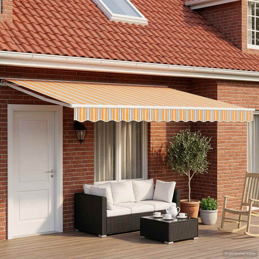 Elektrisch Uittrekbaar Zonnescherm Oranje, Grijs, Blauw, Wit is nu te koop bij PeponiXL, paradijselijk wonen!