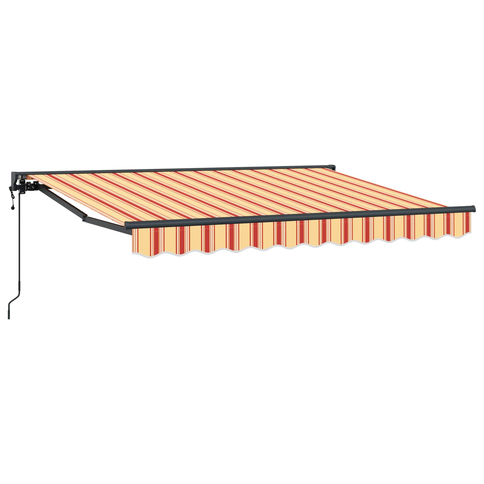 Elektrisch Uittrekbaar Zonnescherm Geel, Oranje en Wit 3 x 2 m is nu te koop bij PeponiXL, paradijselijk wonen!