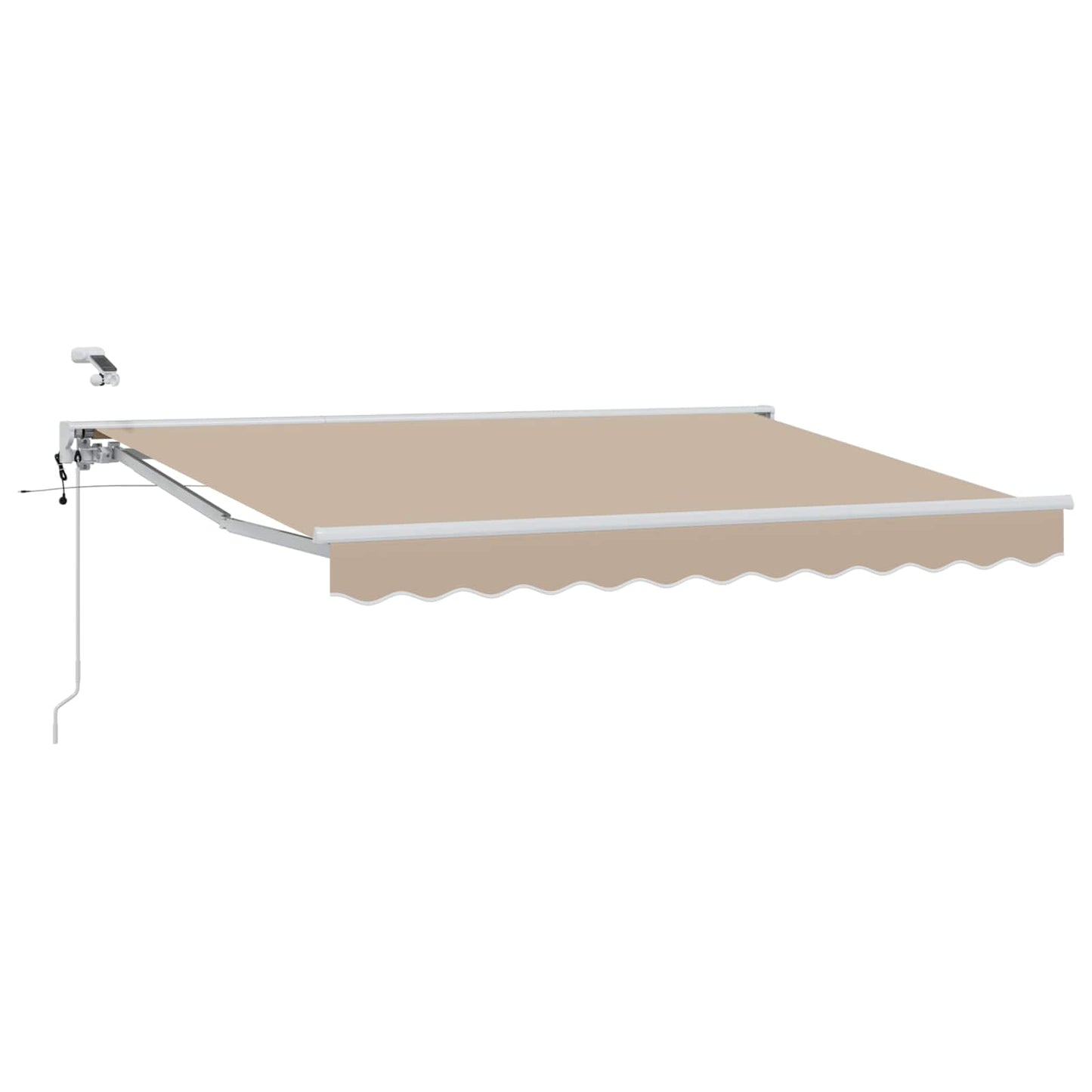 Elektrisch Uittrekbaar Zonnescherm Beige en Wit 3 x 2 m is nu te koop bij PeponiXL, paradijselijk wonen!