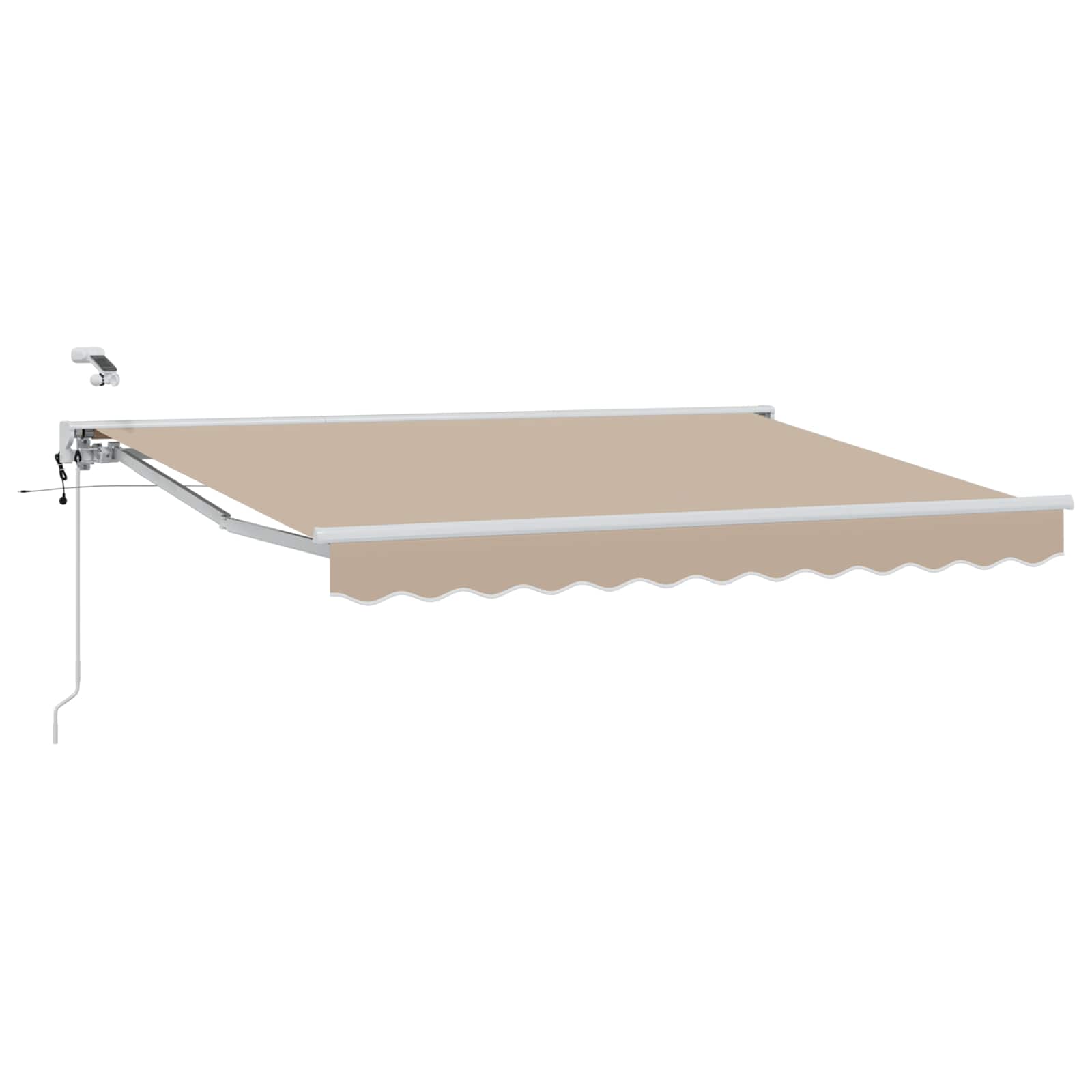 Elektrisch Uittrekbaar Zonnescherm Beige en Wit 3 x 2 m is nu te koop bij PeponiXL, paradijselijk wonen!