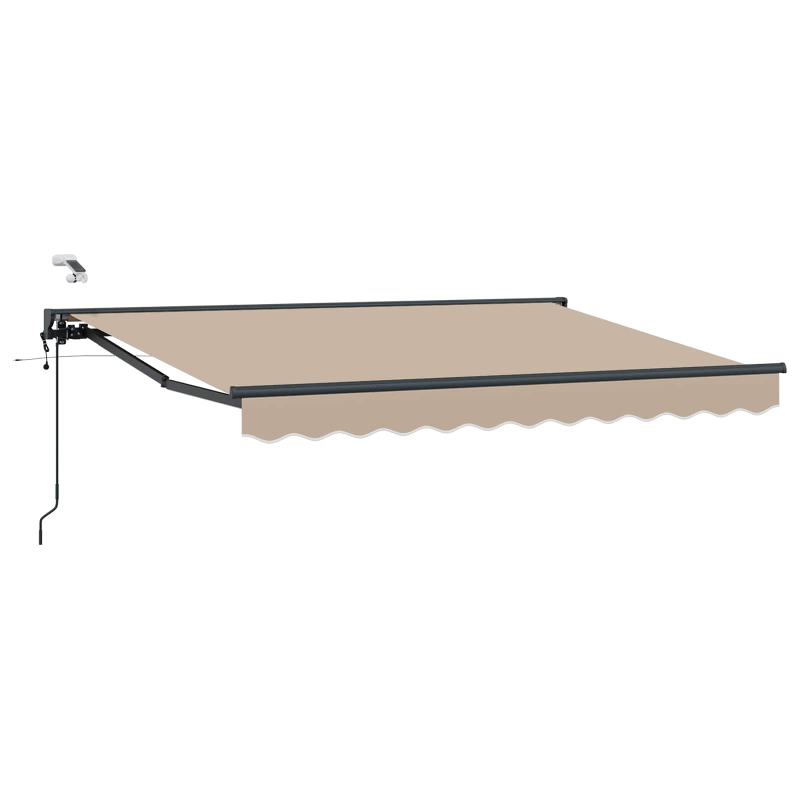 Elektrisch Uittrekbaar Zonnescherm Beige en Antraciet 2,5 x 2 m is nu te koop bij PeponiXL, paradijselijk wonen!