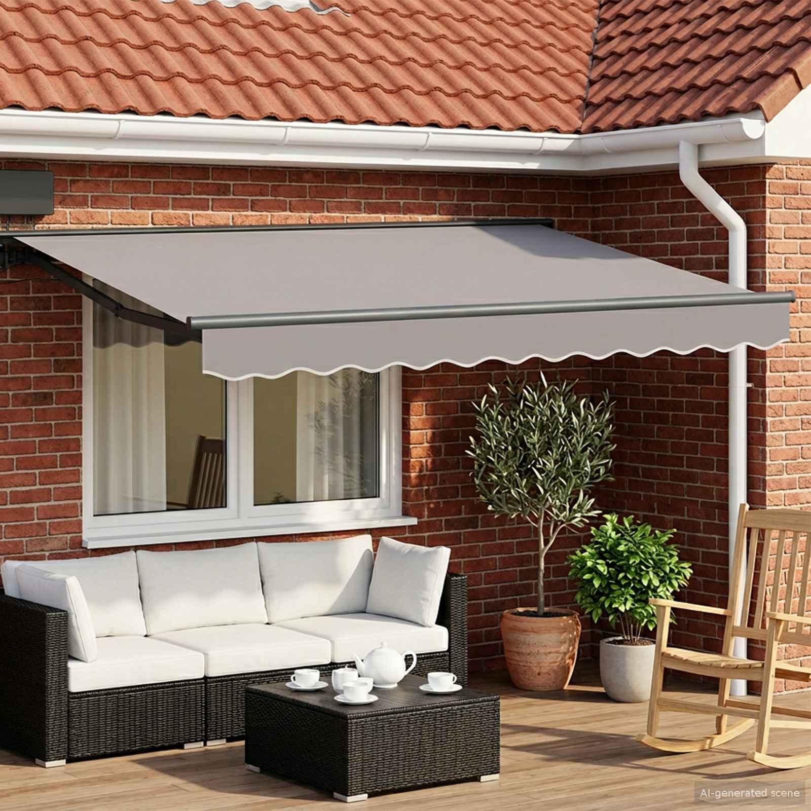 Elektrisch Uittrekbaar Zonnescherm 3,5 x 2 m is nu te koop bij PeponiXL, paradijselijk wonen!