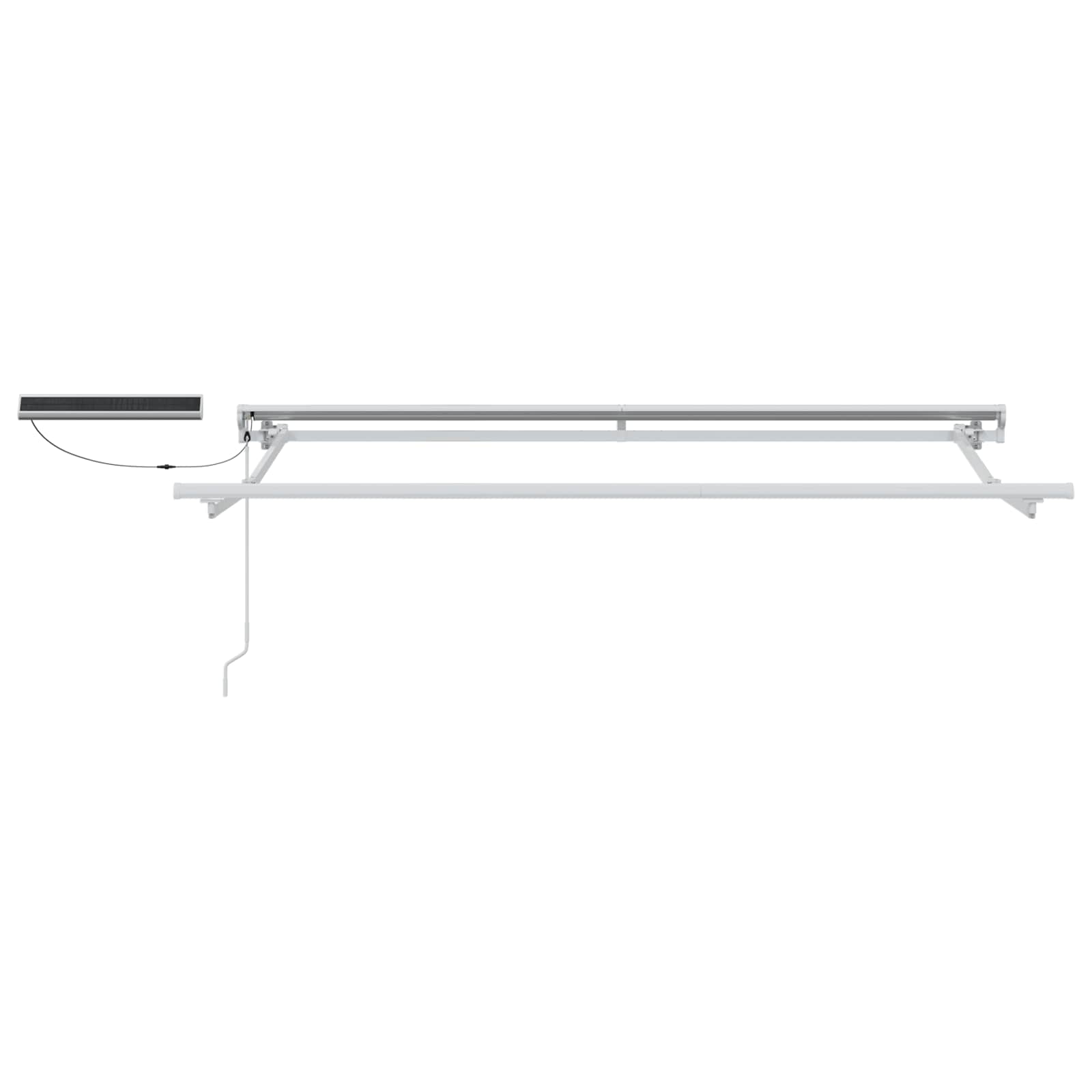 Elektrisch Uittrekbaar Zonnescherm Beige en Wit 3,5 x 2 m is nu te koop bij PeponiXL, paradijselijk wonen!