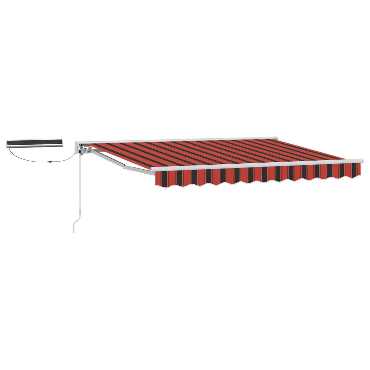 Elektrisch Uittrekbaar Zonnescherm Oranje, Zwart, Wit 3 x 2,5 m is nu te koop bij PeponiXL, paradijselijk wonen!