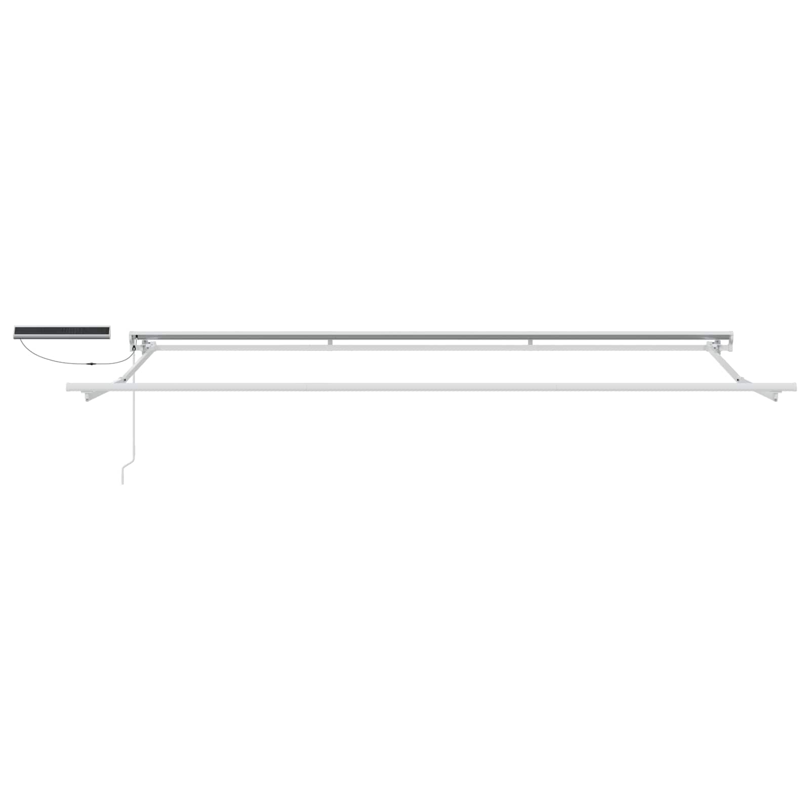 Elektrisch Uittrekbaar Zonnescherm Crème en Wit 5 × 3,5 m is nu te koop bij PeponiXL, paradijselijk wonen!