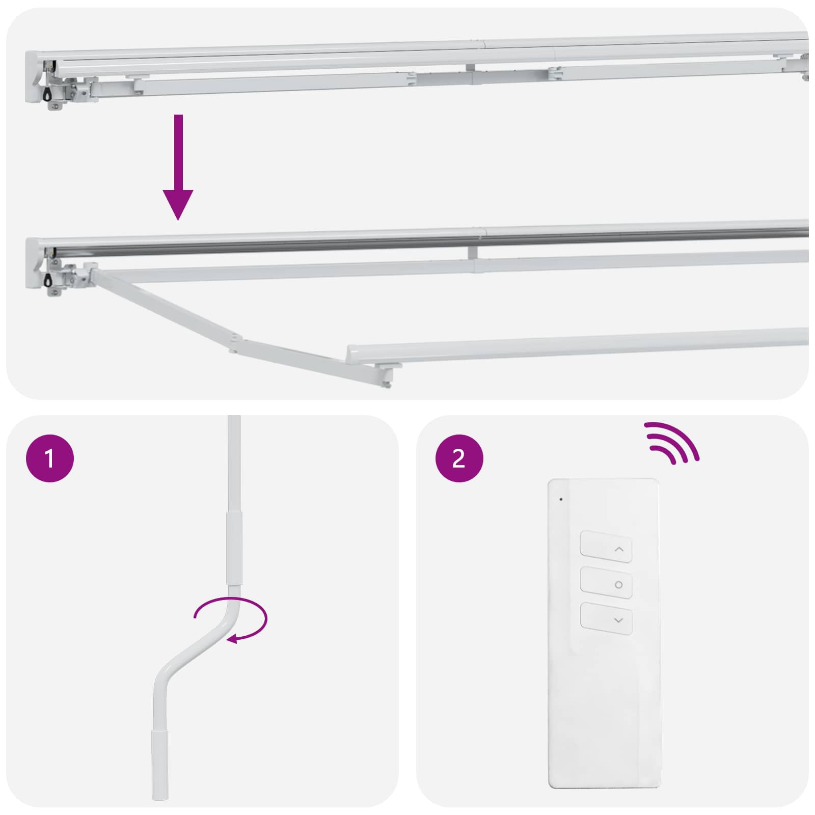 Elektrisch Uittrekbaar Zonnescherm Antraciet en Wit 5 × 3,5 m is nu te koop bij PeponiXL, paradijselijk wonen!