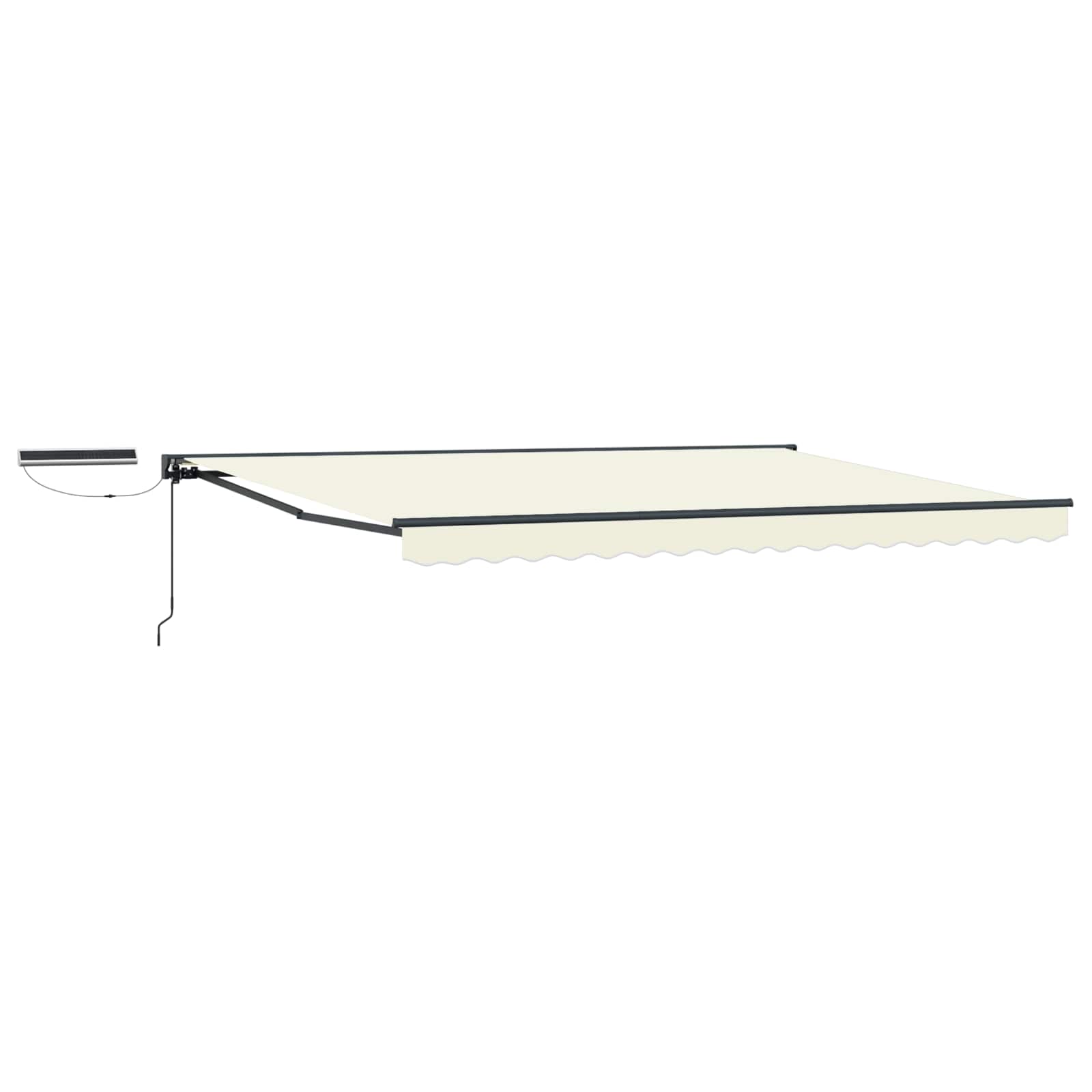 Elektrisch Uittrekbaar Zonnescherm Crème en Antraciet 4 x 2 m is nu te koop bij PeponiXL, paradijselijk wonen!