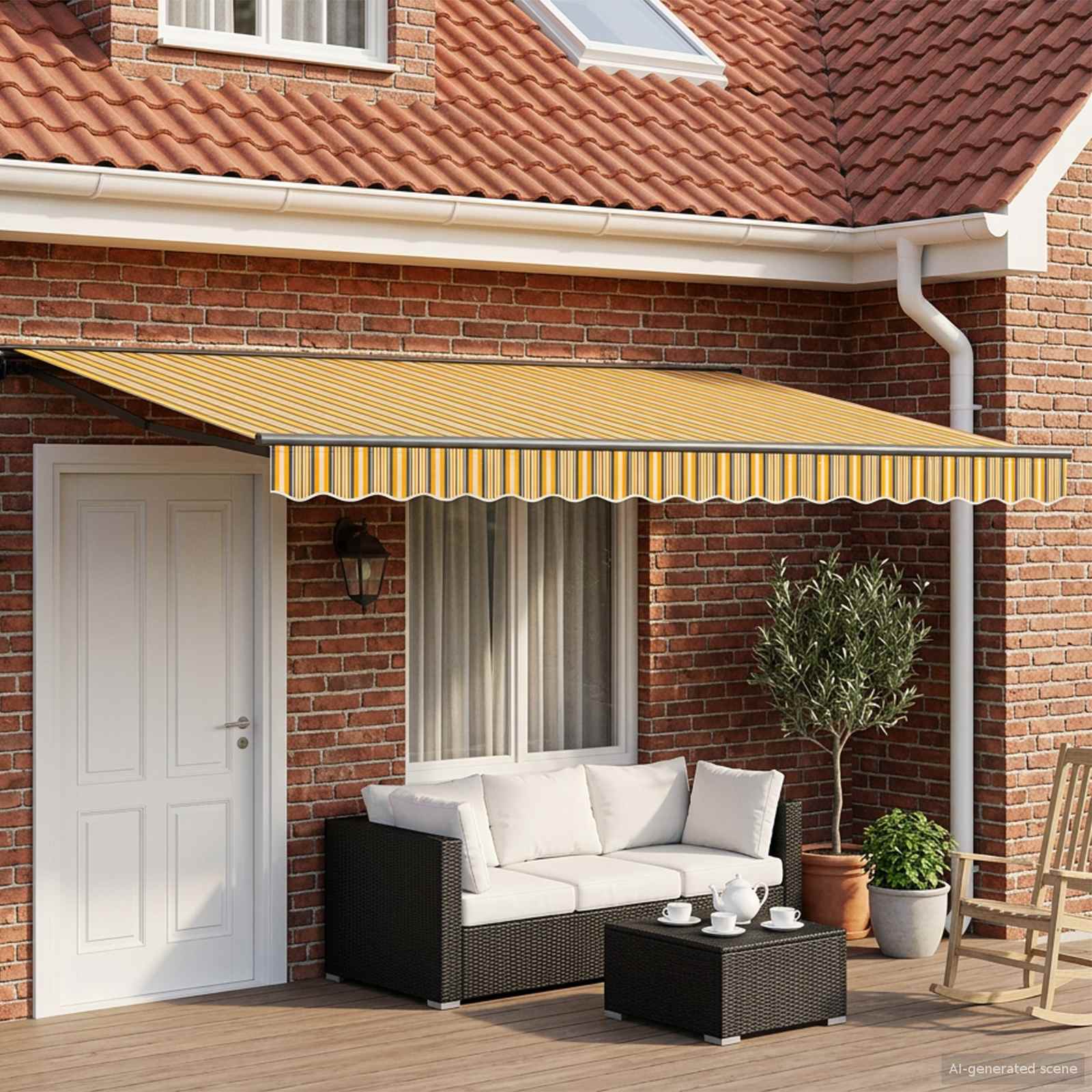 Elektrisch Uittrekbaar Zonnescherm 4 × 3 m is nu te koop bij PeponiXL, paradijselijk wonen!