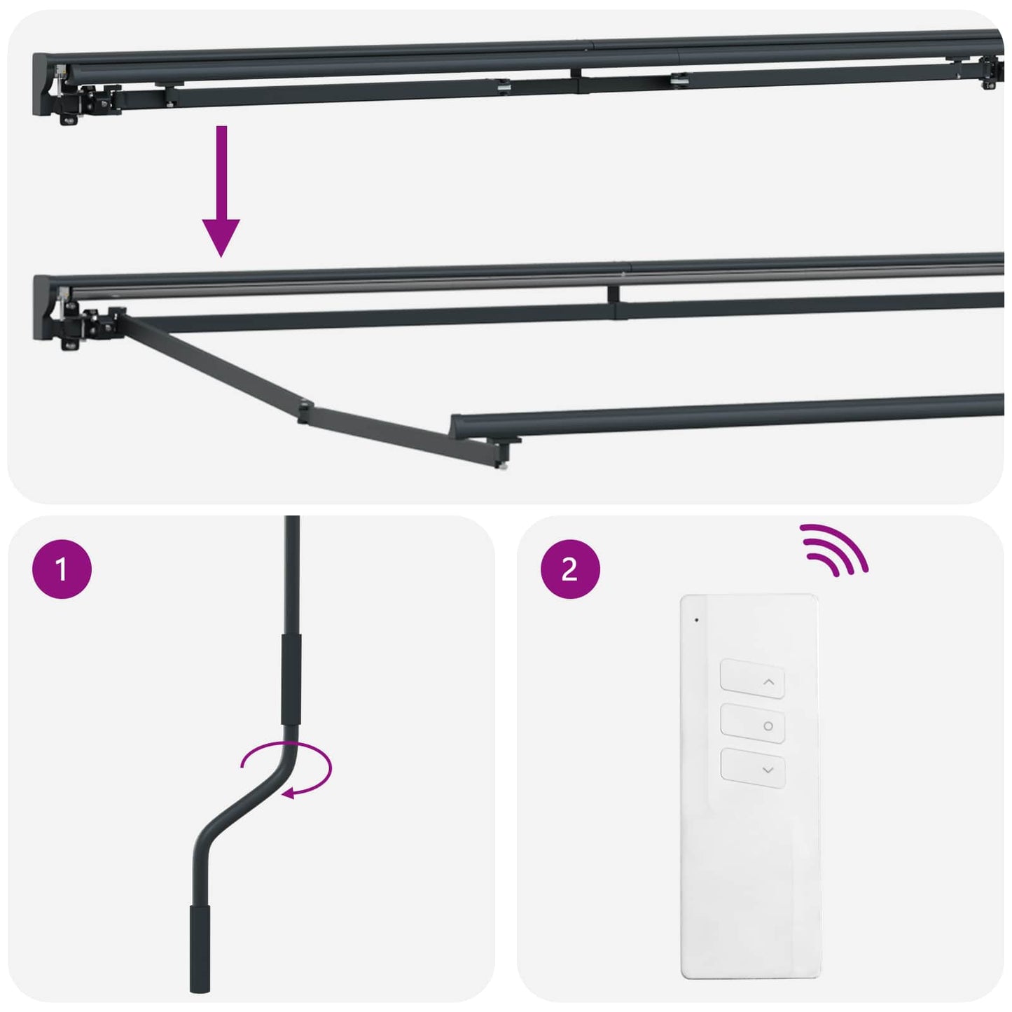 Elektrisch Uittrekbaar Zonnescherm Antraciet 4,5 × 3,5 m is nu te koop bij PeponiXL, paradijselijk wonen!