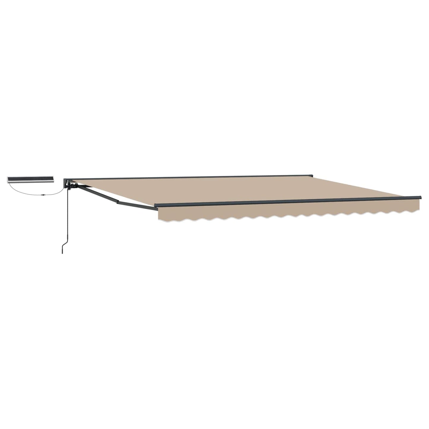 Elektrisch Uittrekbaar Zonnescherm Beige en Antraciet 5 × 3,5 m is nu te koop bij PeponiXL, paradijselijk wonen!