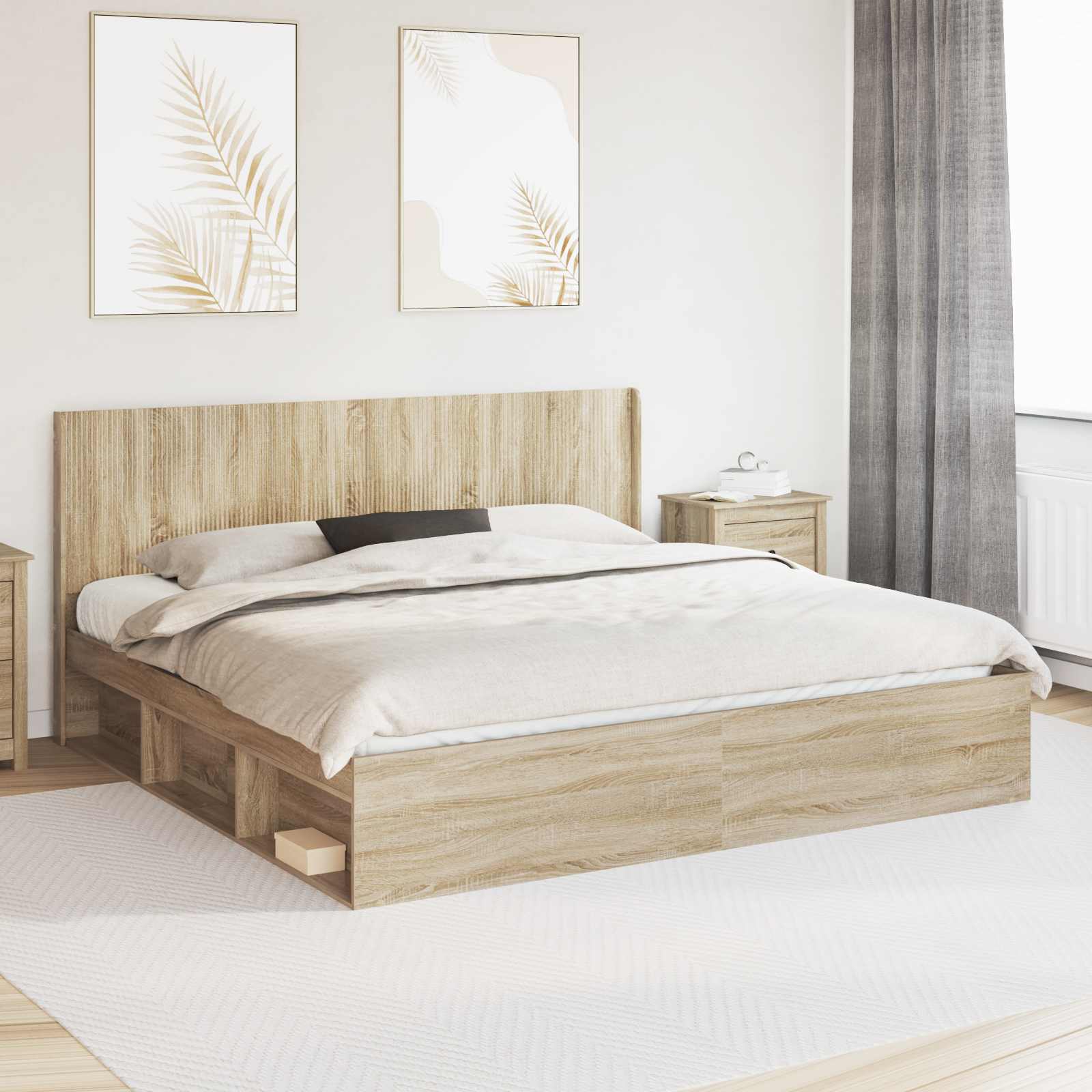 Hoofdbord Sonoma Eiken Bewerkt hout is nu te koop bij PeponiXL, paradijselijk wonen!