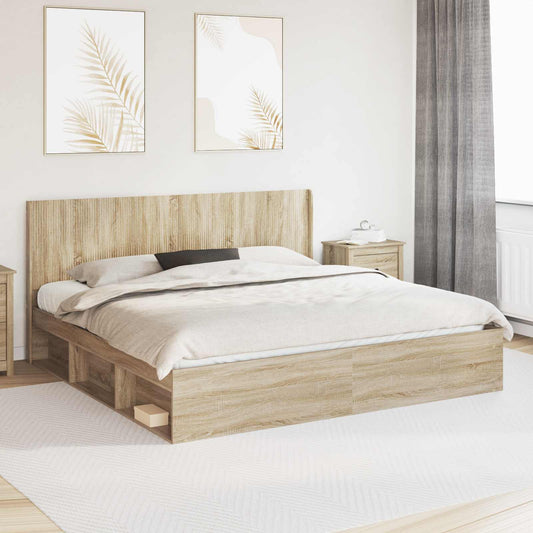 Hoofdbord Sonoma Eiken Bewerkt hout is nu te koop bij PeponiXL, paradijselijk wonen!