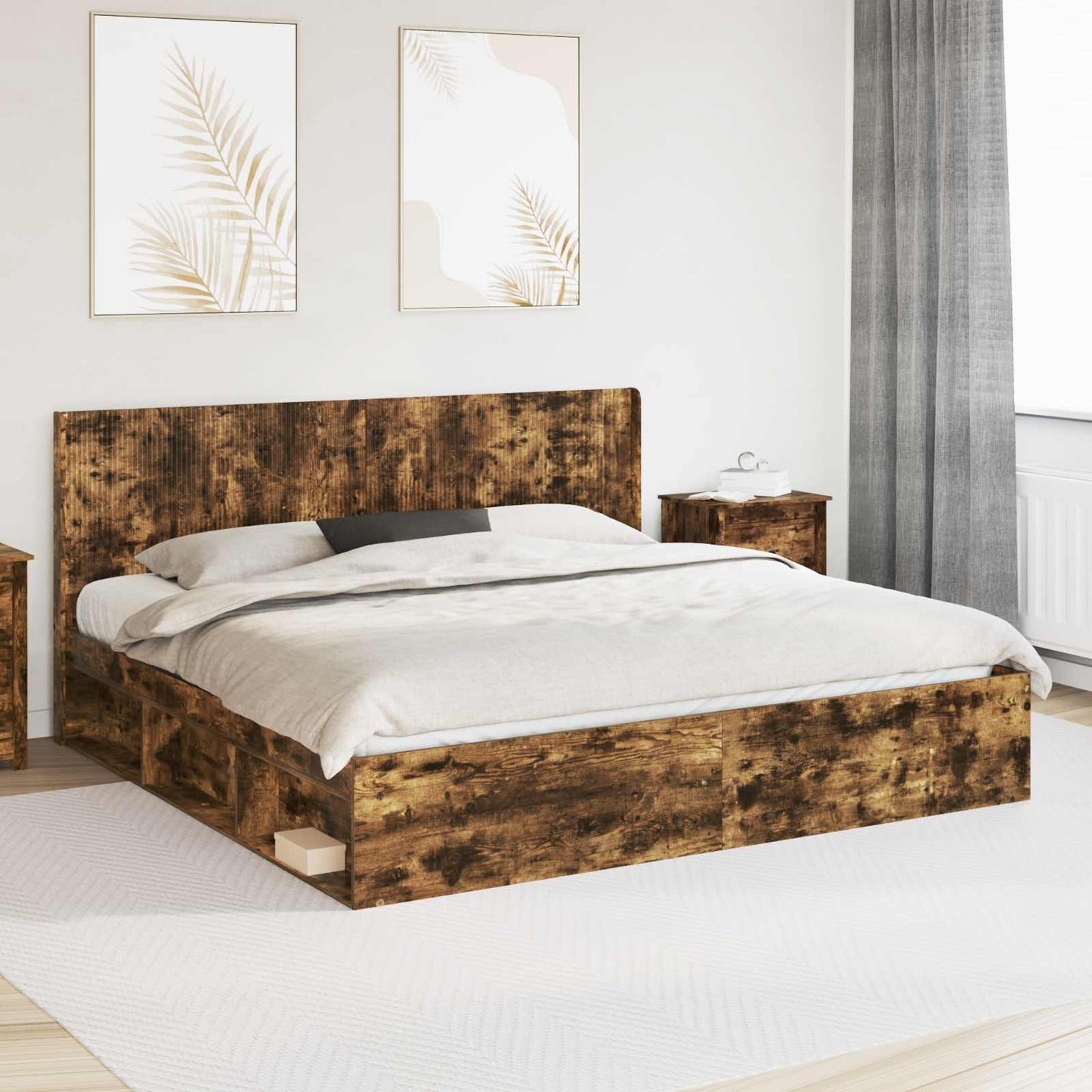 Hoofdbord Gerookt eiken Bewerkt hout is nu te koop bij PeponiXL, paradijselijk wonen!