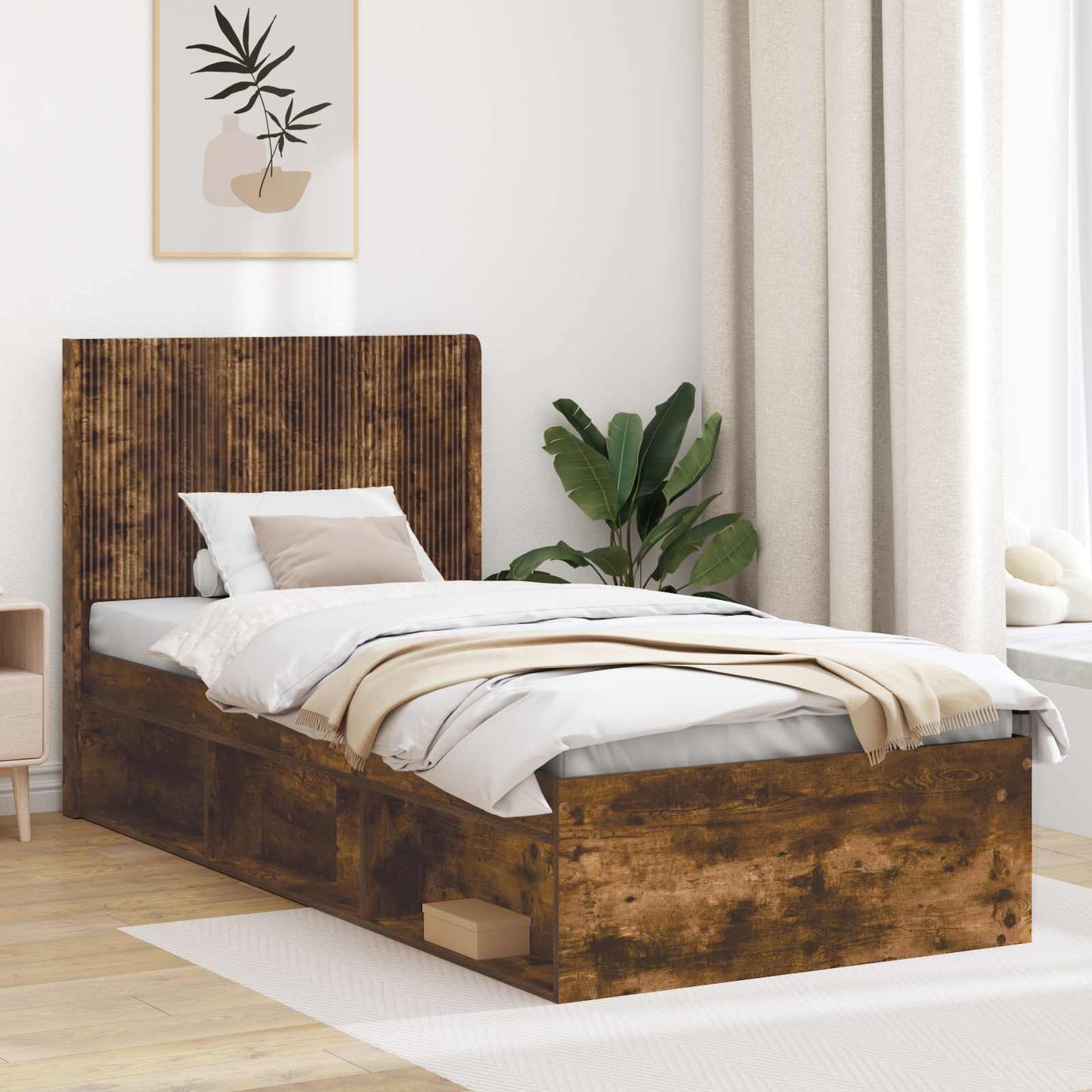 Hoofdbord Gerookt eiken Bewerkt hout is nu te koop bij PeponiXL, paradijselijk wonen!