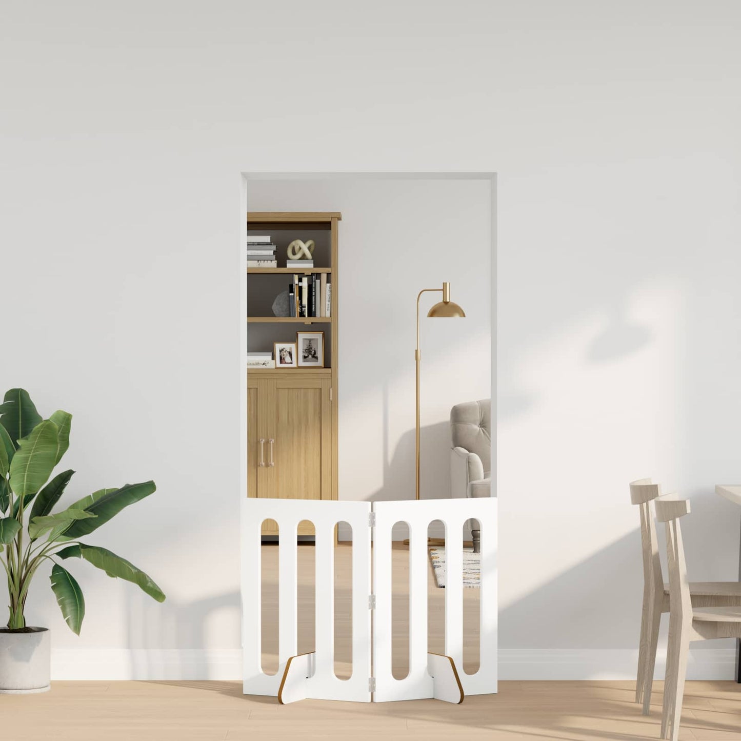 Opvouwbaar huisdierhek 2 pcs Wit 100,5 x 38 x 70 cm is nu te koop bij PeponiXL, paradijselijk wonen!