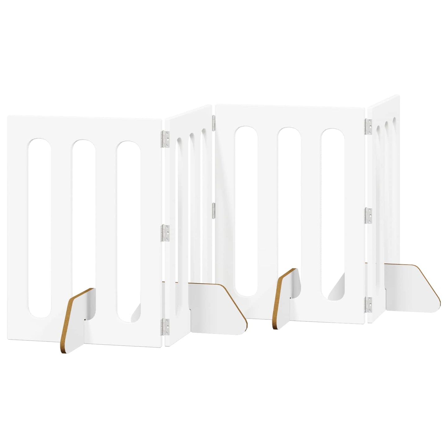 Opvouwbaar huisdierhek 4 pcs Wit 201 x 38 x 70 cm is nu te koop bij PeponiXL, paradijselijk wonen!