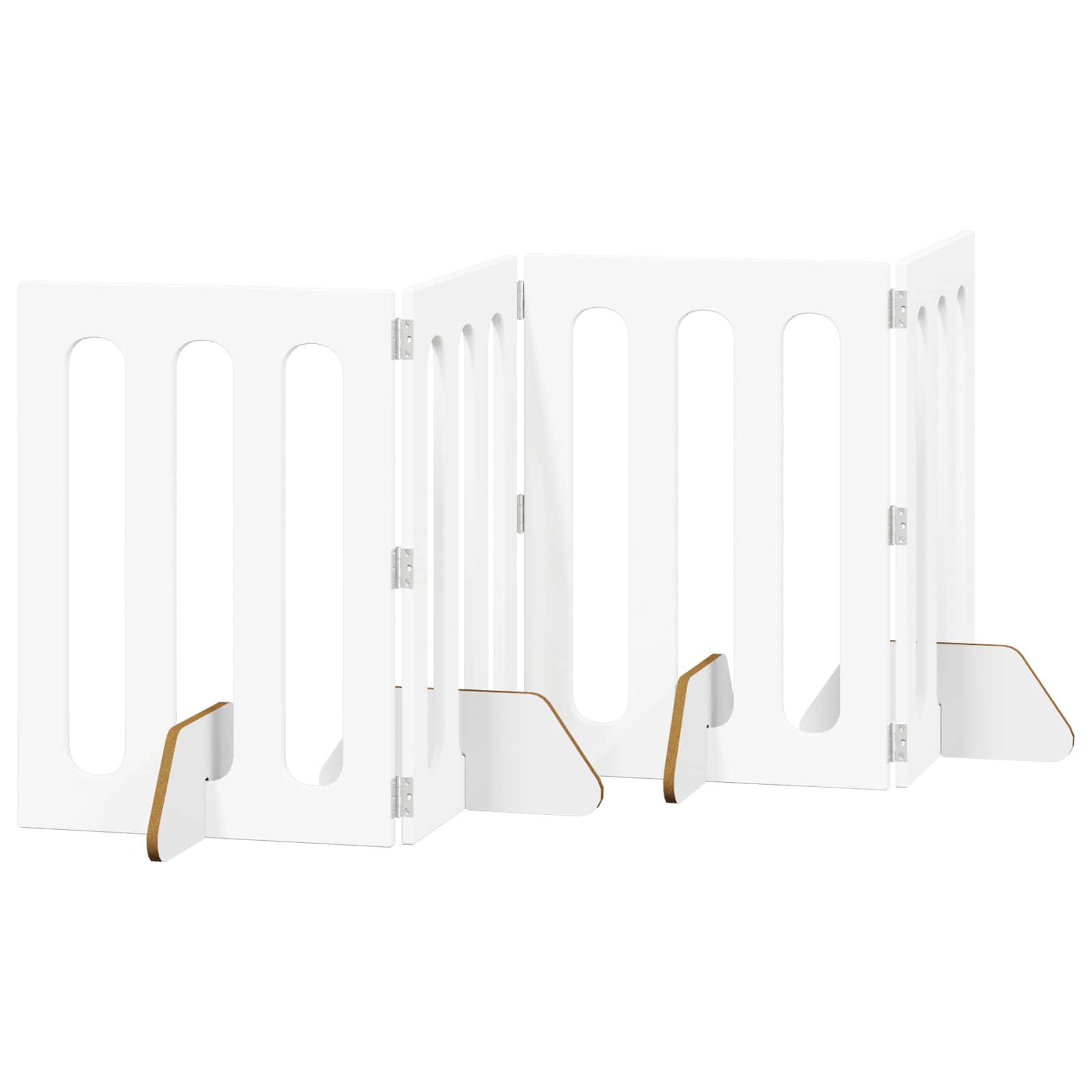 Opvouwbaar huisdierhek 4 pcs Wit 201 x 38 x 70 cm is nu te koop bij PeponiXL, paradijselijk wonen!