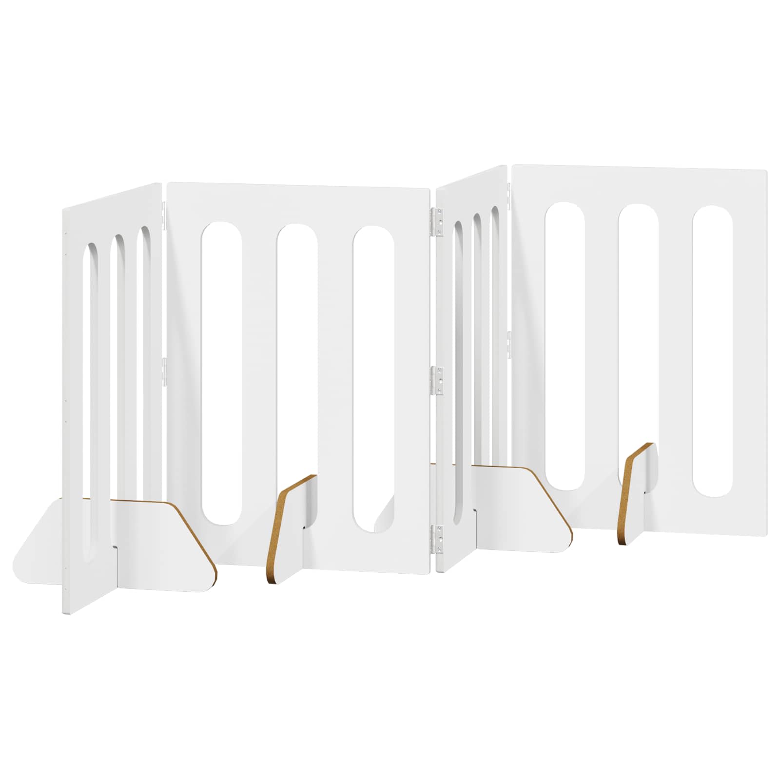 Opvouwbaar huisdierhek 4 pcs Wit 201 x 38 x 70 cm is nu te koop bij PeponiXL, paradijselijk wonen!