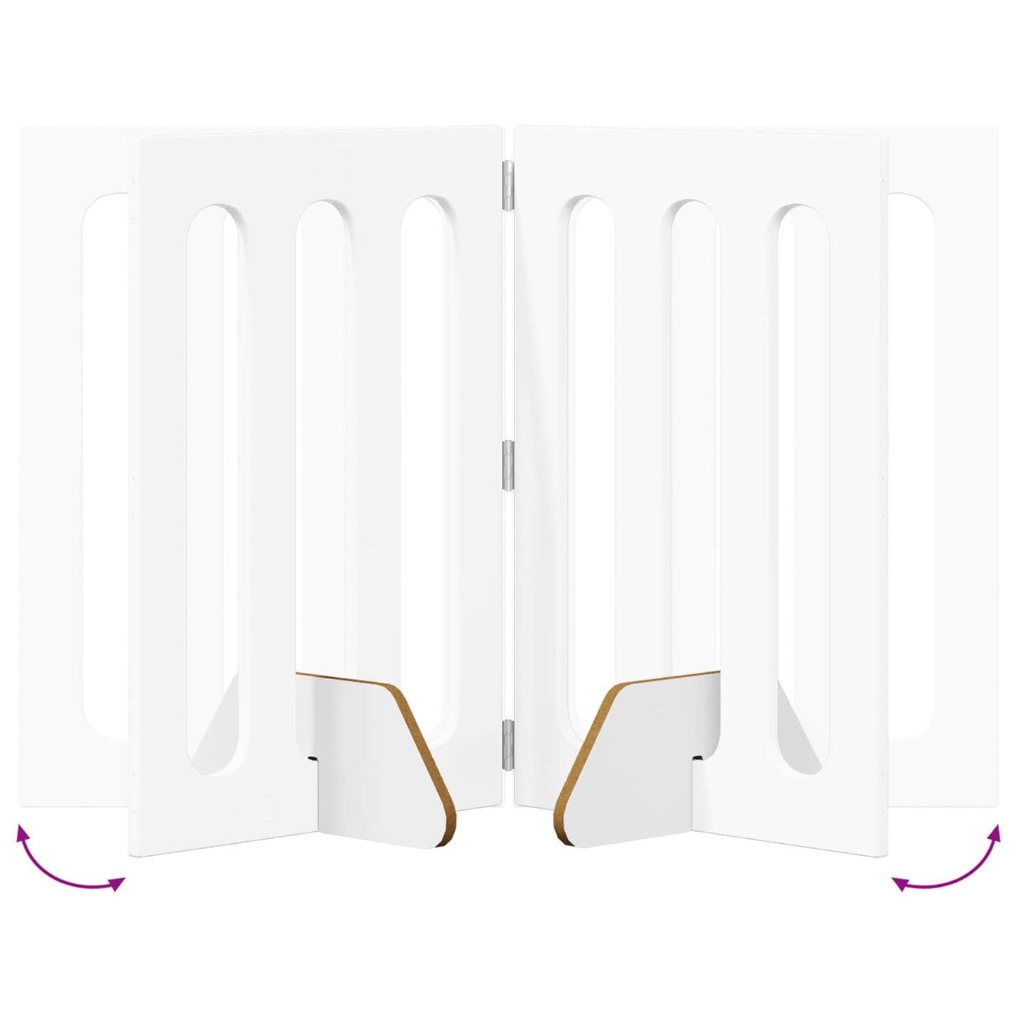 Opvouwbaar huisdierhek 4 pcs Wit 201 x 38 x 70 cm is nu te koop bij PeponiXL, paradijselijk wonen!