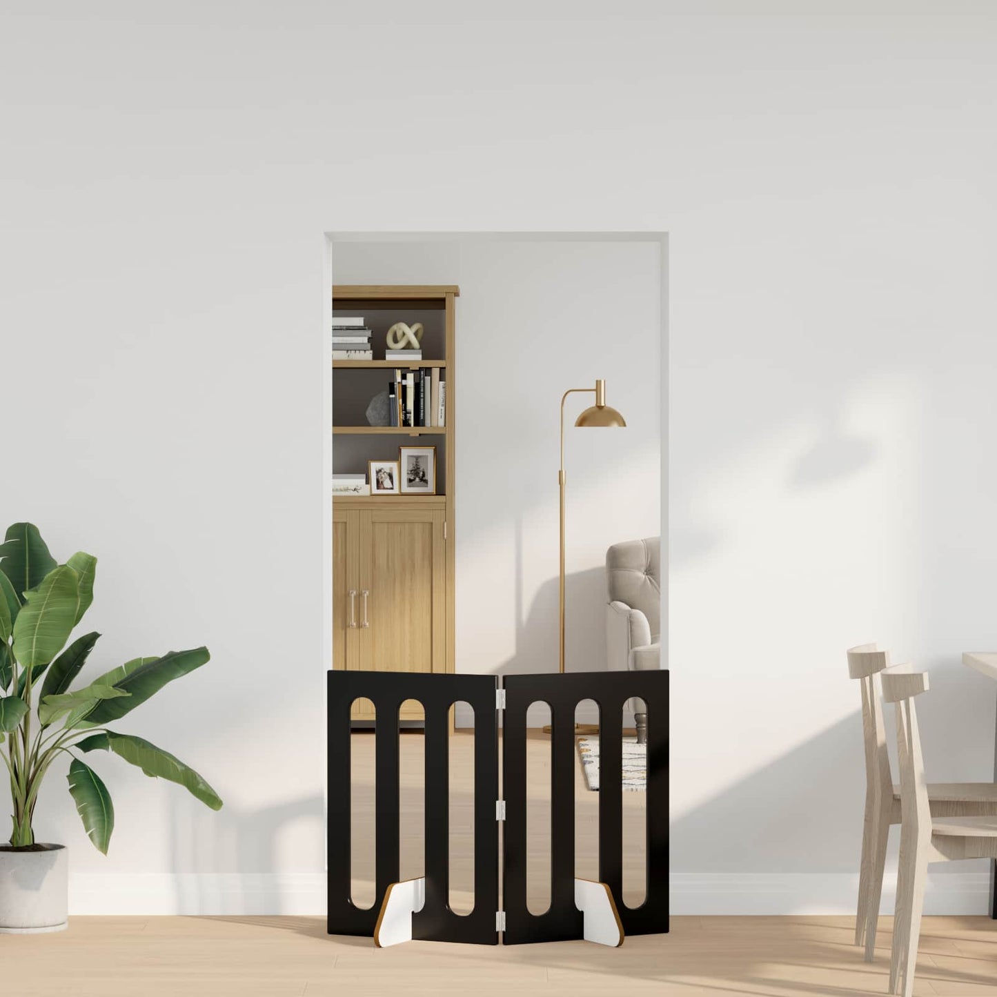 Opvouwbaar huisdierhek 2 pcs Zwarte Eik 100,5 x 38 x 70 cm is nu te koop bij PeponiXL, paradijselijk wonen!