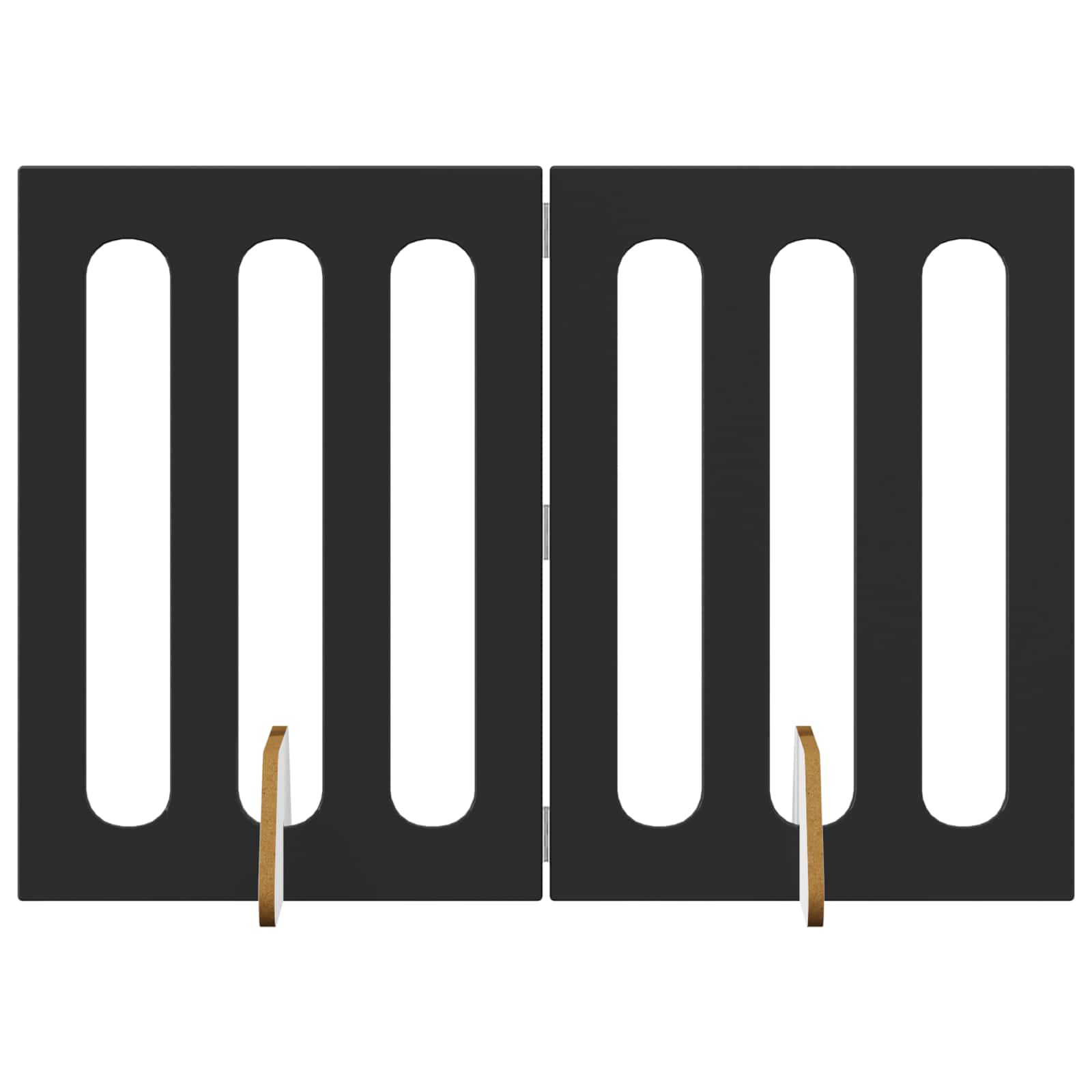 Opvouwbaar huisdierhek 2 pcs Zwarte Eik 100,5 x 38 x 70 cm is nu te koop bij PeponiXL, paradijselijk wonen!