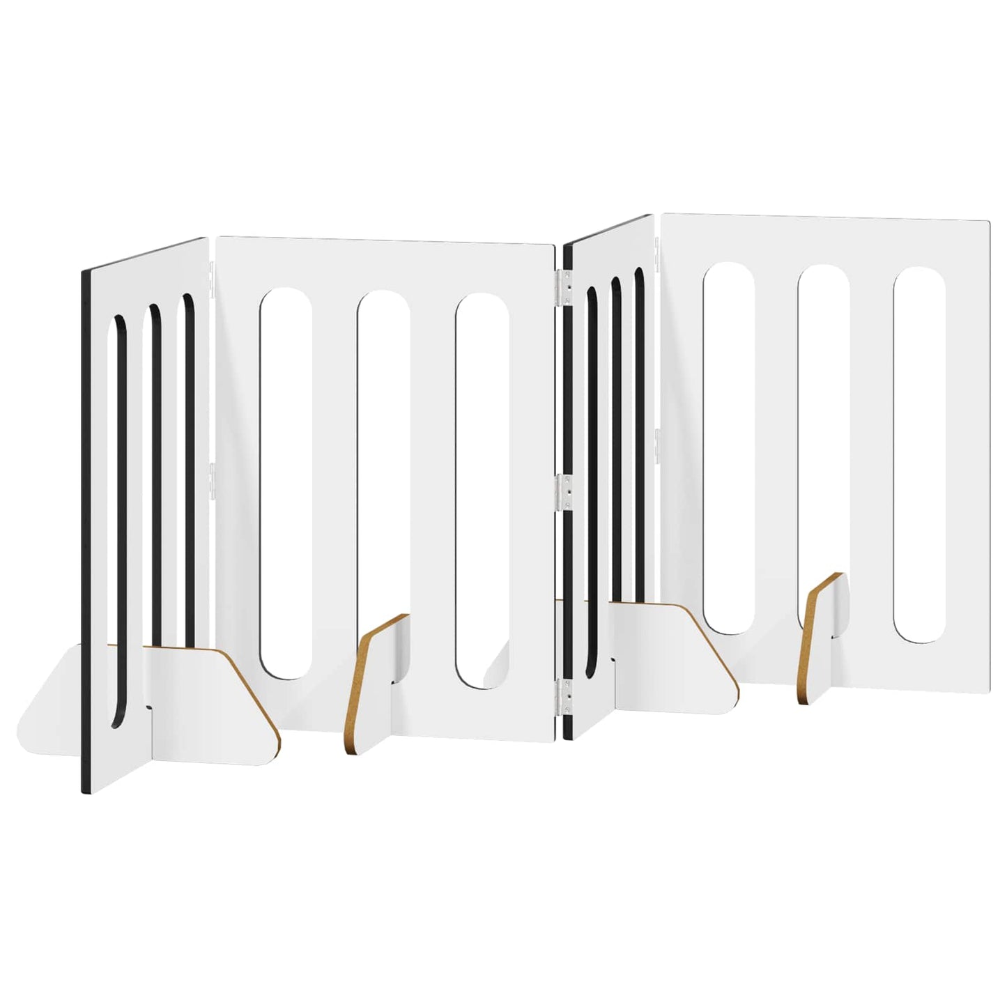 Opvouwbaar huisdierhek 4 pcs Zwarte Eik 201 x 38 x 70 cm is nu te koop bij PeponiXL, paradijselijk wonen!