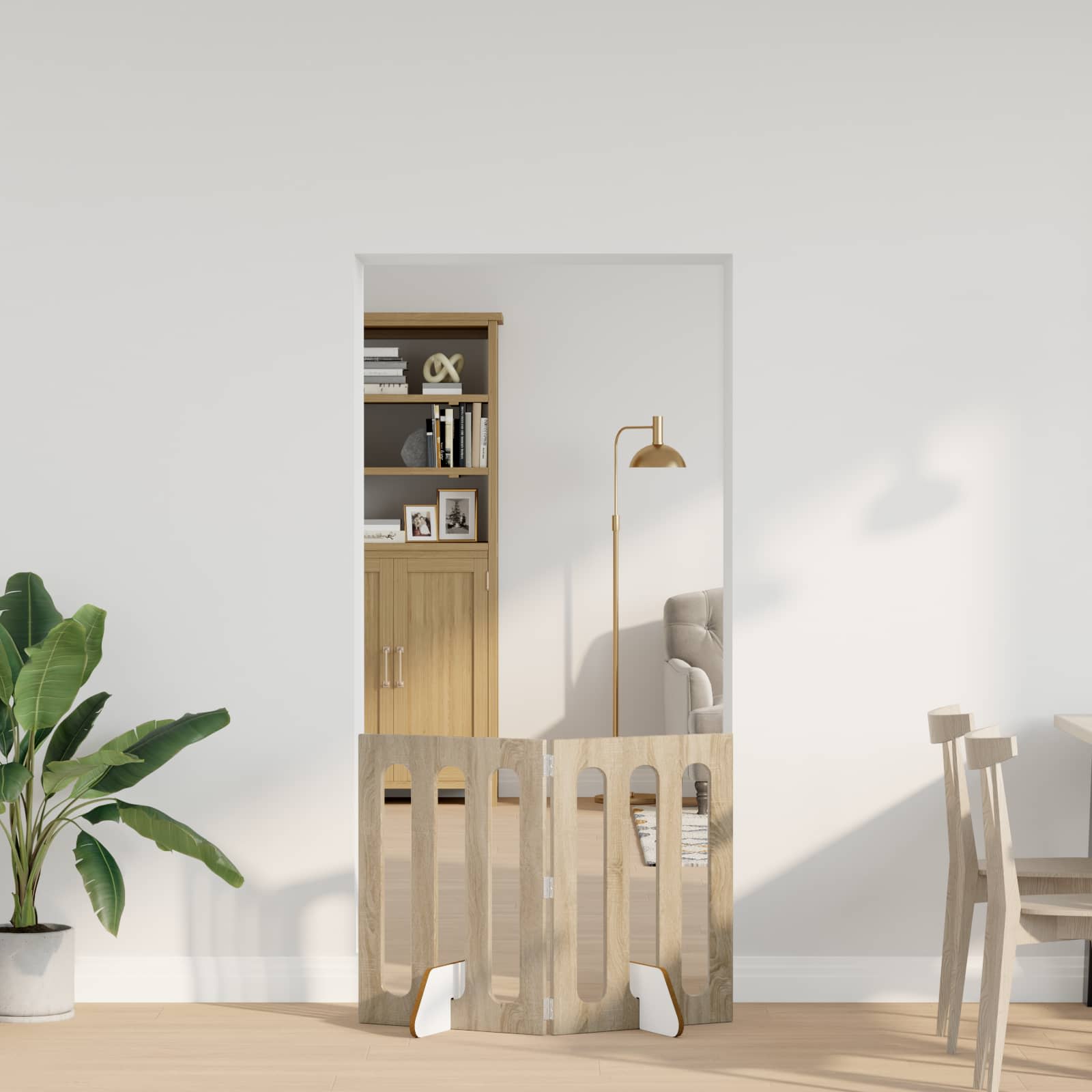 Opvouwbaar huisdierhek 2 pcs Sonoma Eiken 100,5 x 38 x 70 cm is nu te koop bij PeponiXL, paradijselijk wonen!